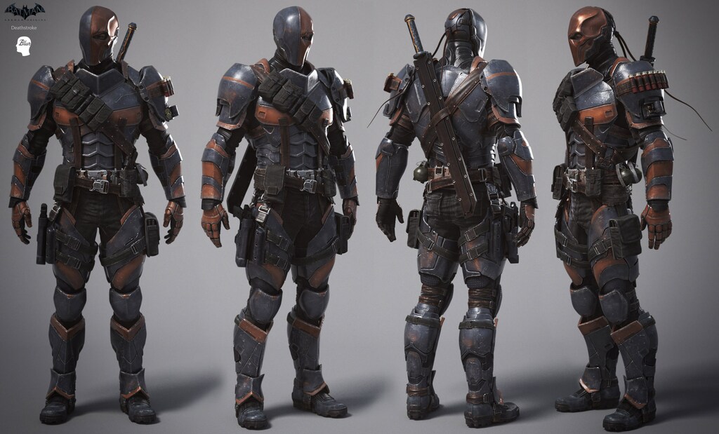 Deathstroke from Blur Studio's cinematic for Batman: Arkham Origins, developed by Warner Bros. Games Montréal.