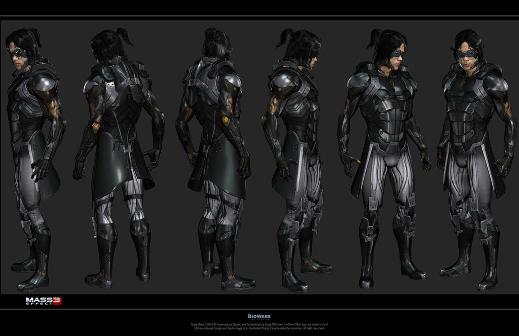 Character art from BioWare's action RPG Mass Effect 3.