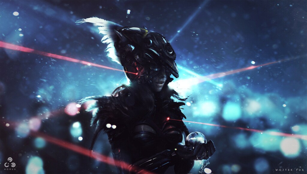 Horus - Surrounded: a personal art work for Wojtek's Horus project.