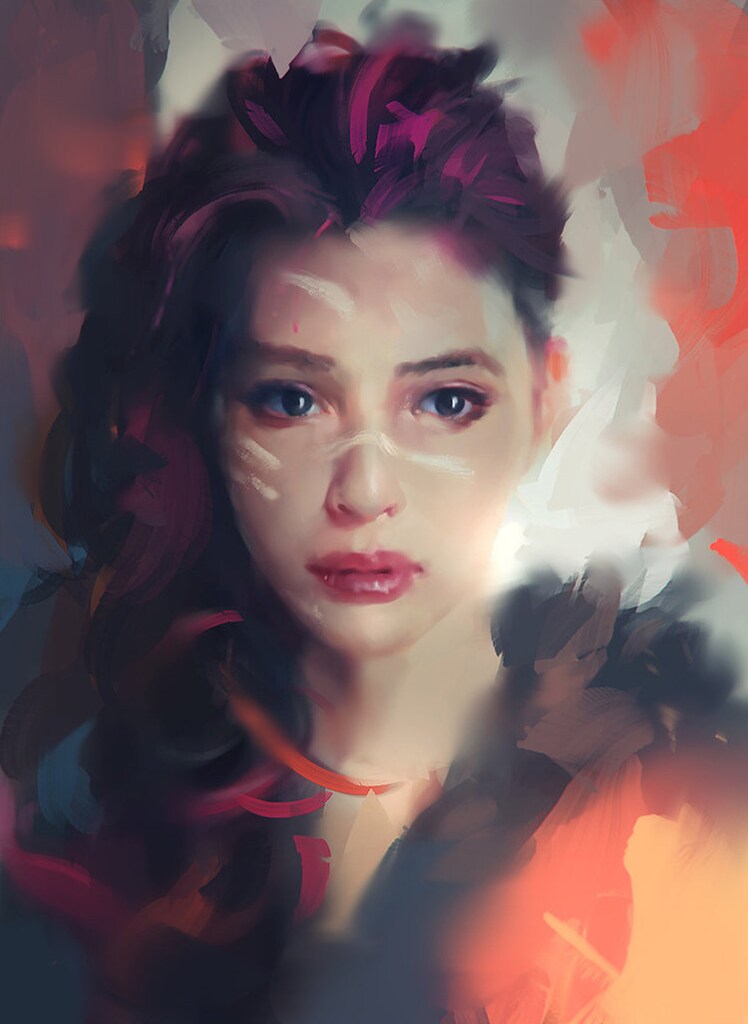 Vibration: a painting of fellow artist Dang My Linh.