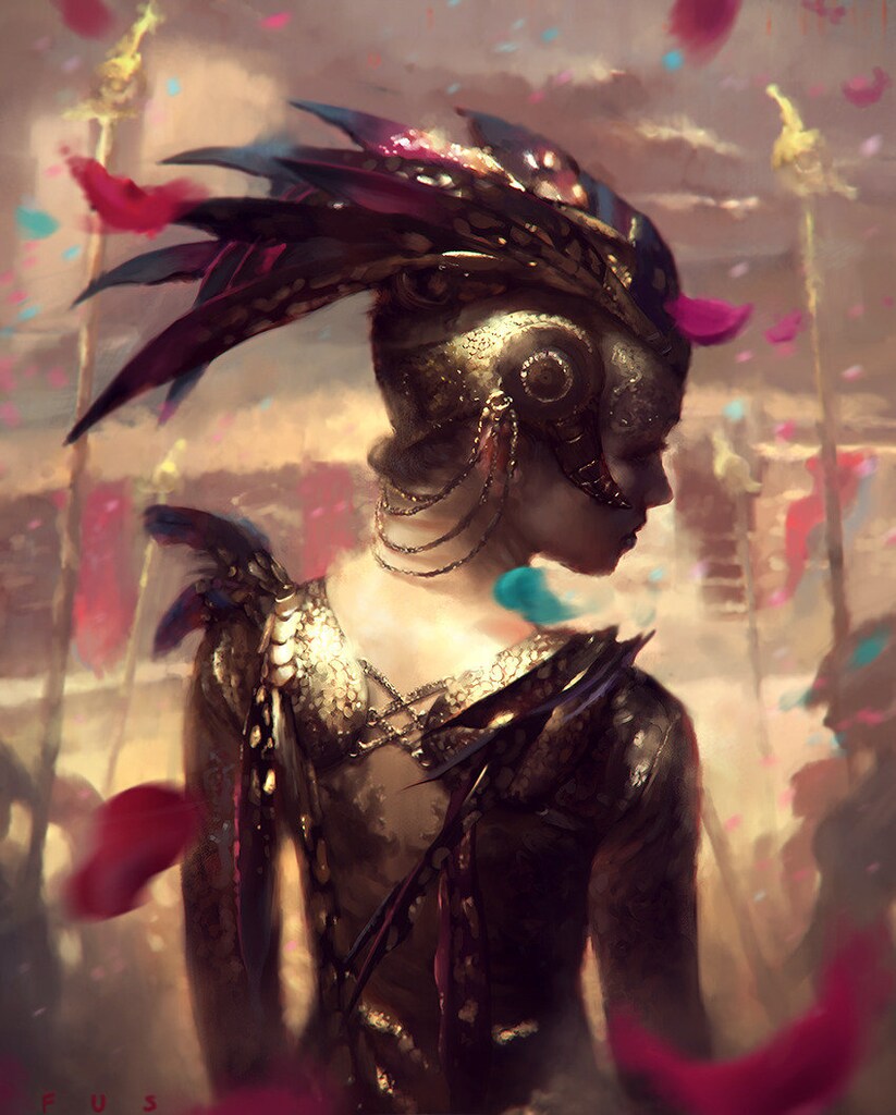 The Queen's Return: a personal art work, inspired by costume designer Rob Goodwin.