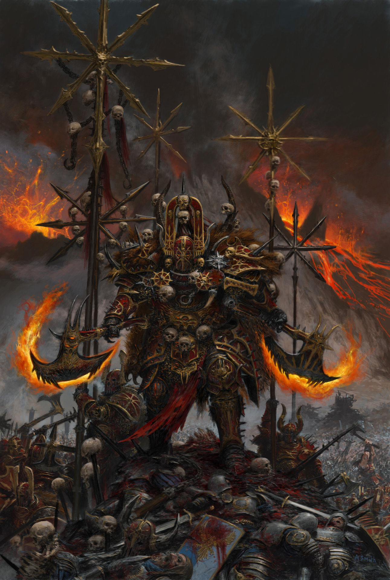 What is the most "grimdark" (even if it's goofy) artwork from Warhammer