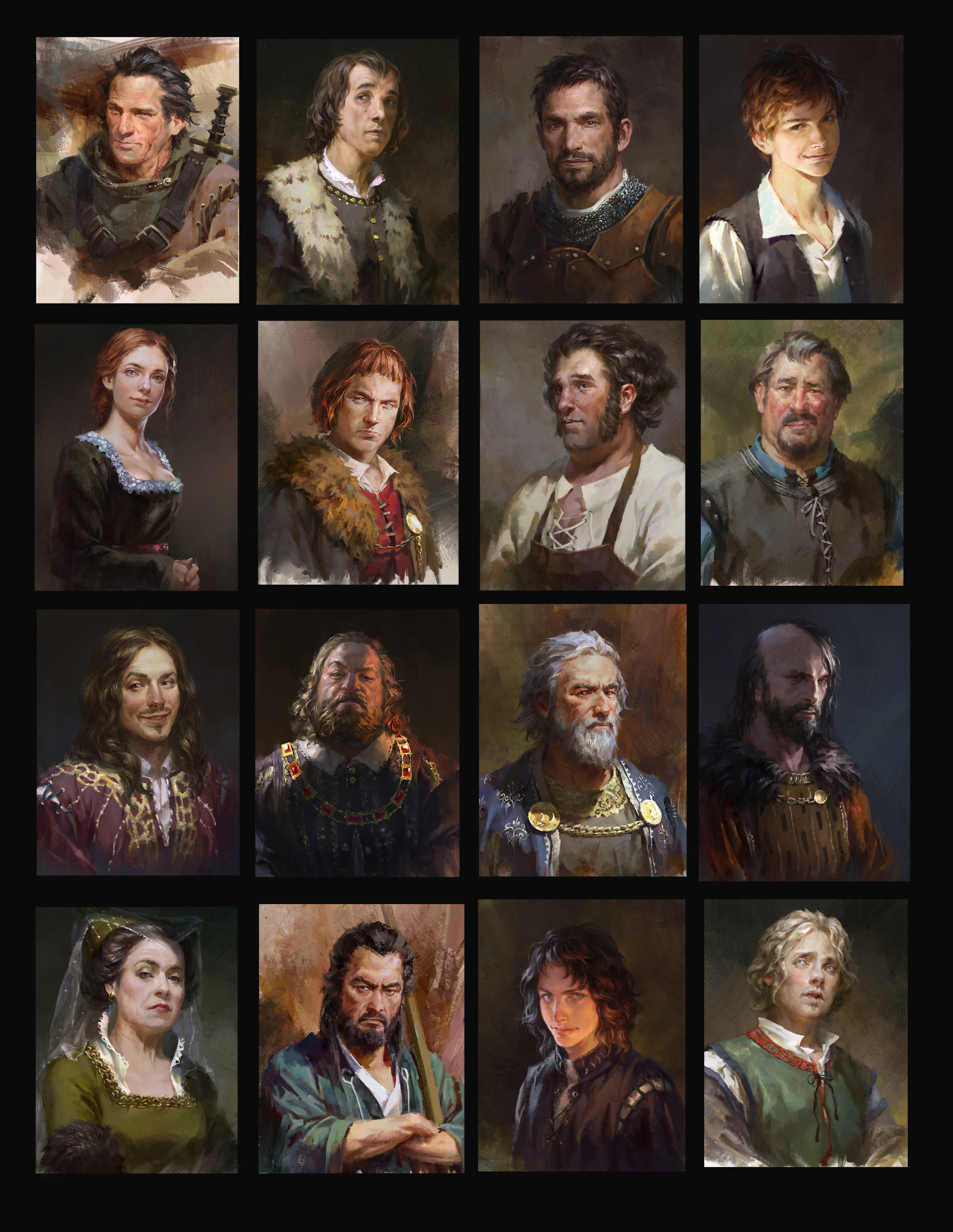 Character portraits for rival knight by lulu zhang r imaginaryhumans