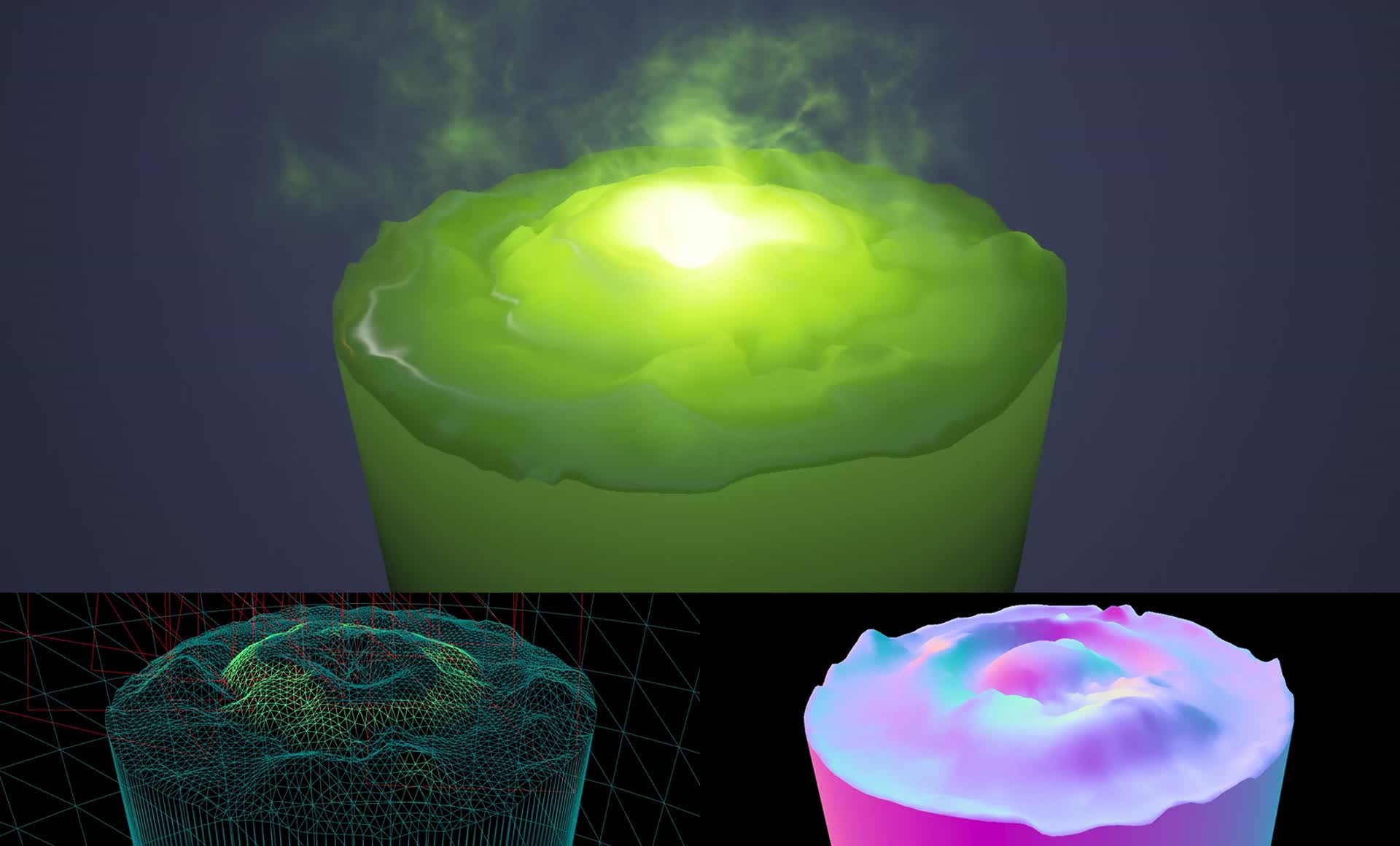 ArtStation - Tileable Liquid Mesh on Spline