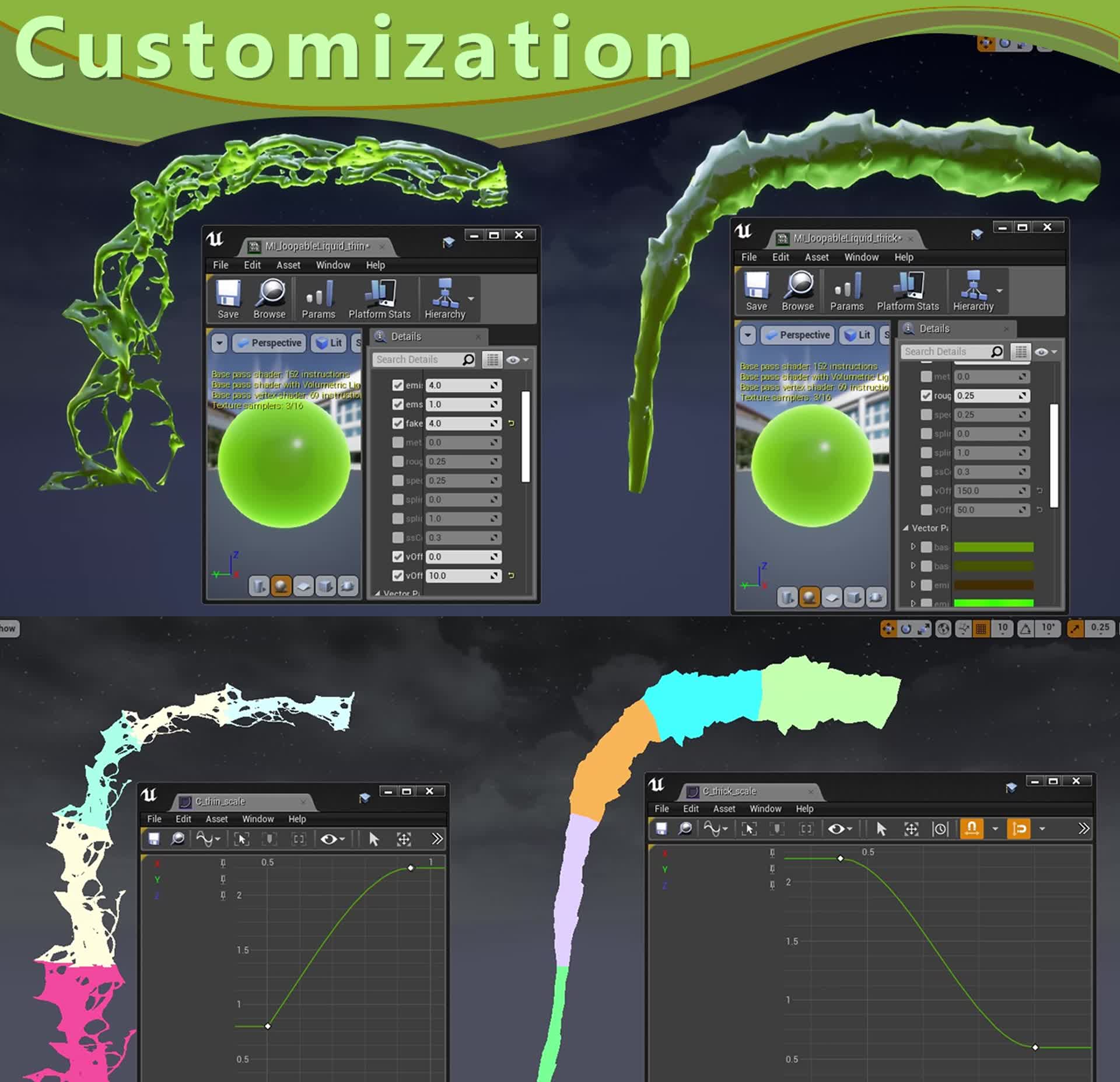 ArtStation - Tileable Liquid Mesh on Spline
