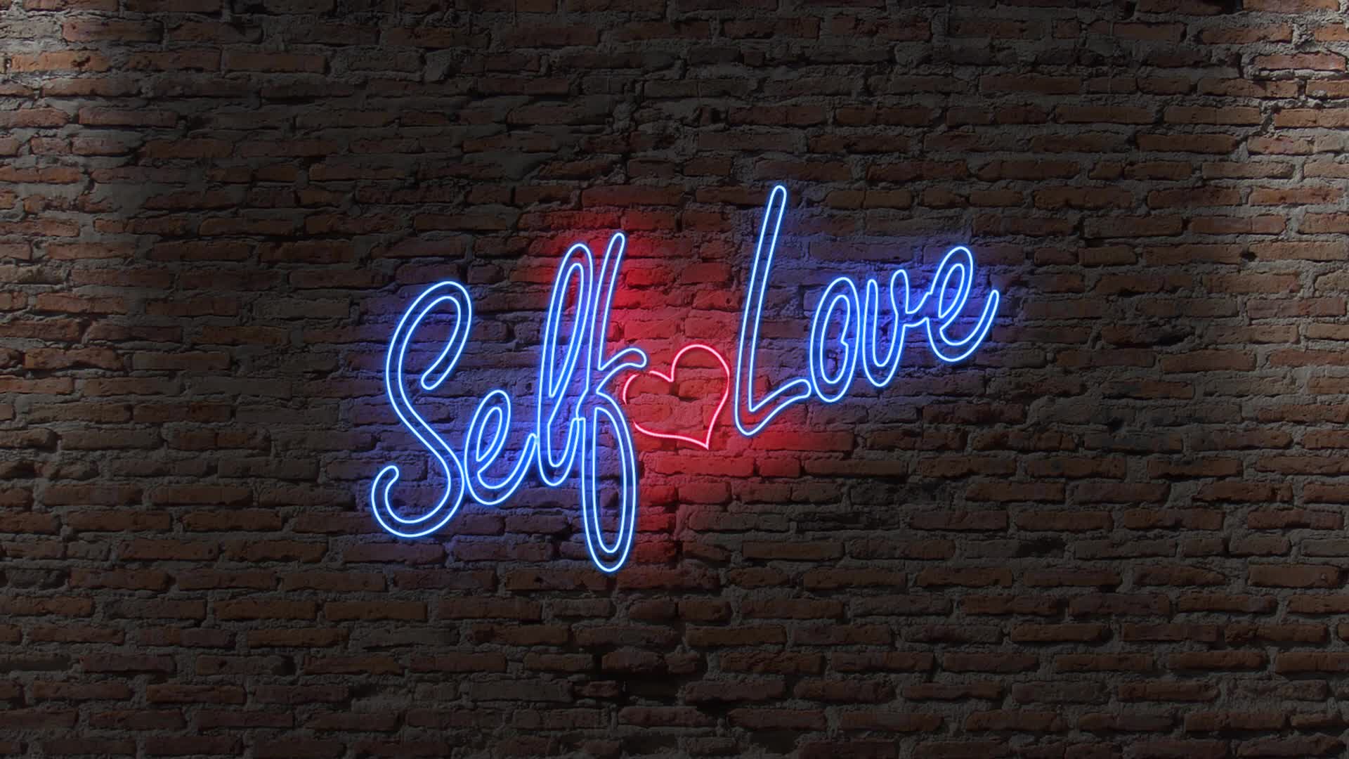 self love neon light