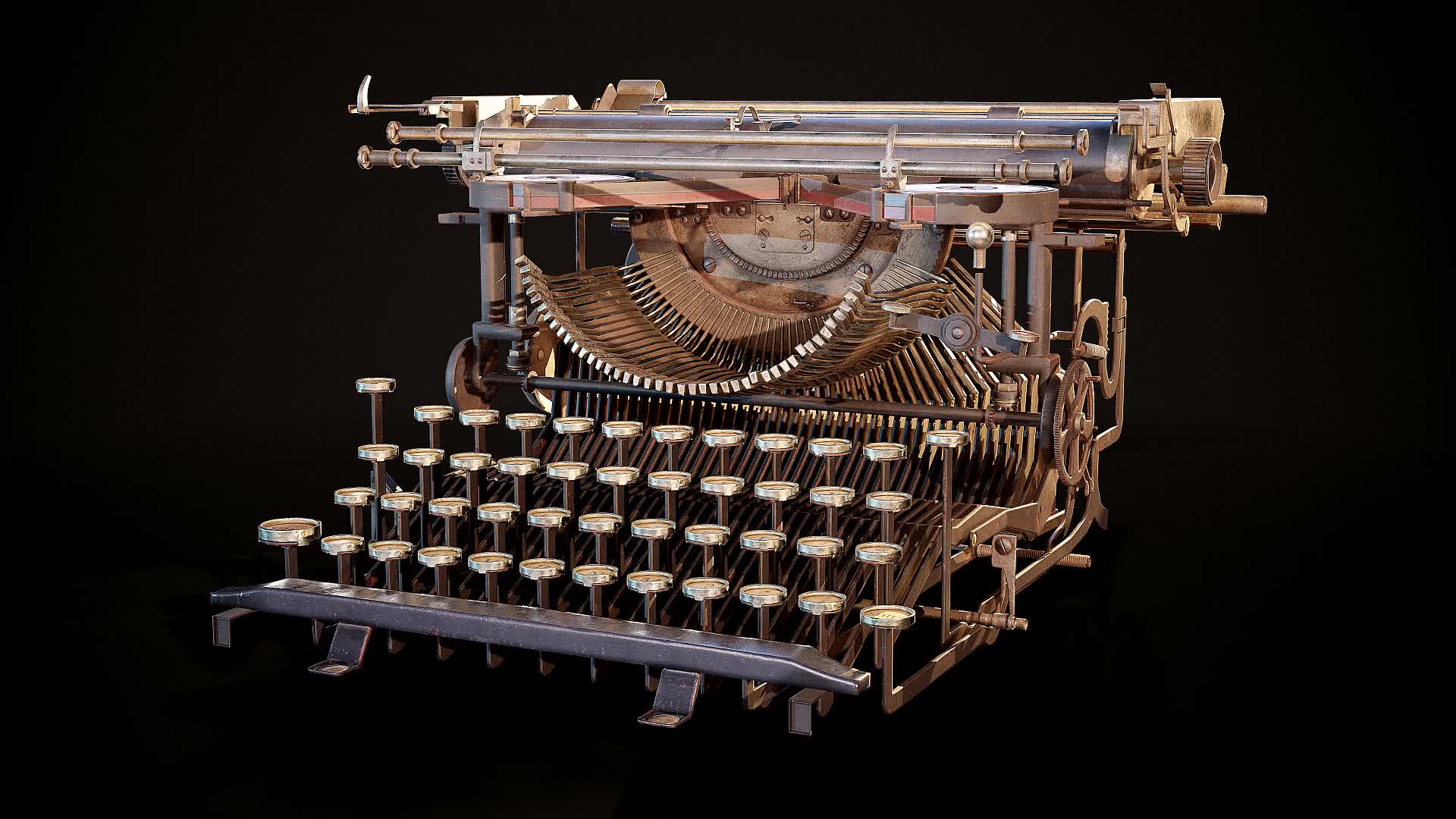 ArtStation - Antique Typewriter - How to Create Complex Props for Games and  Real-Time Rendering (Free Tutorial)