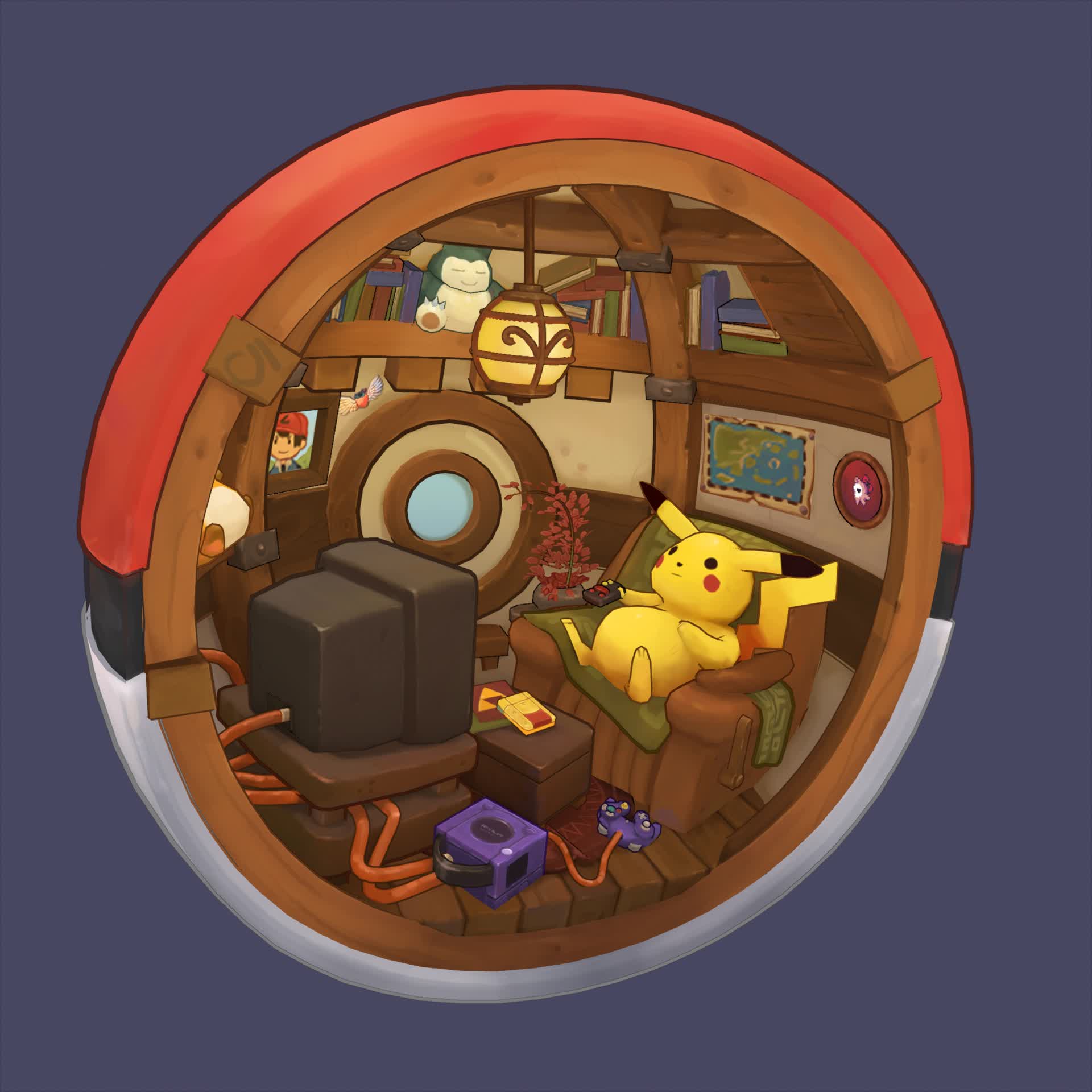 ArtStation - Pokemon inside the pokeball - Small and personal Project