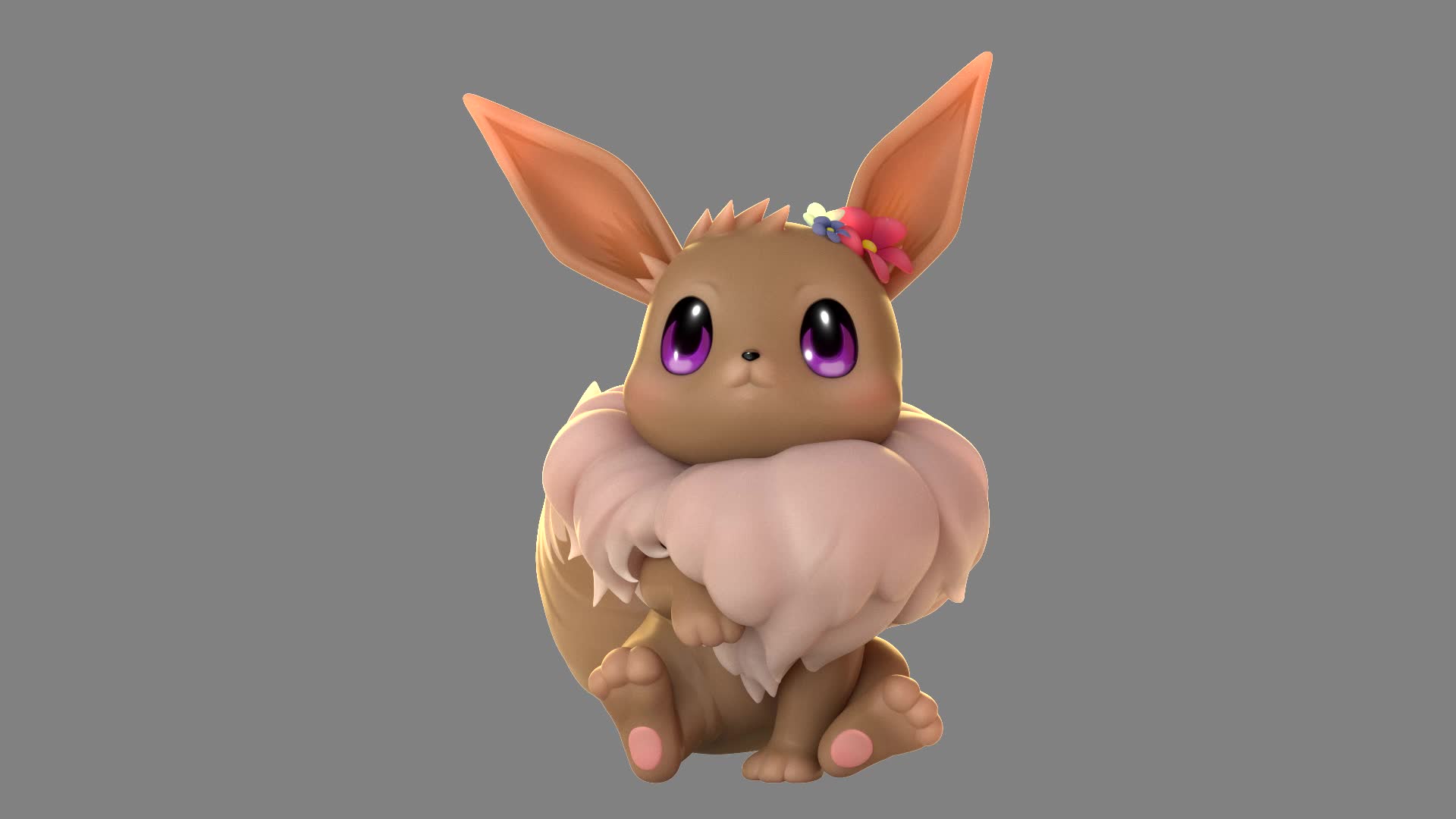 ArtStation - 3D Zbrush Pokemon Eevee modeling