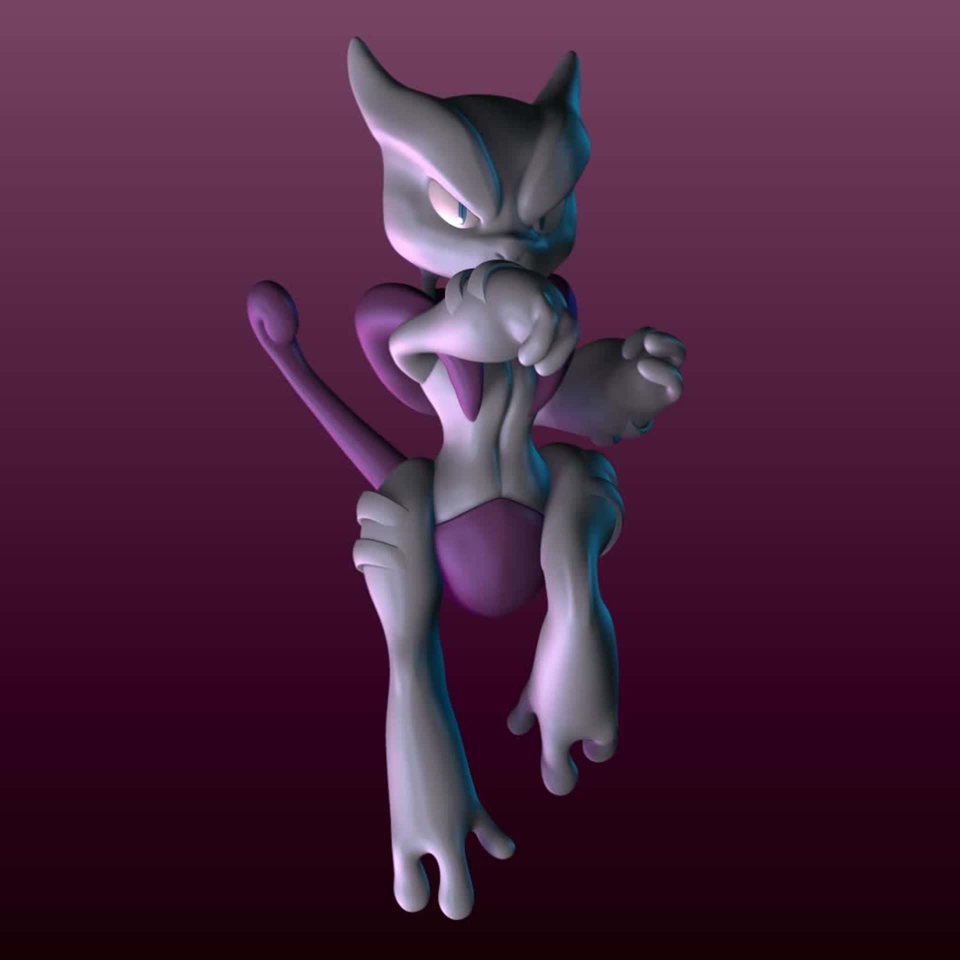 Free STL file MEGA Mewtwo X・3D printer design to download・Cults