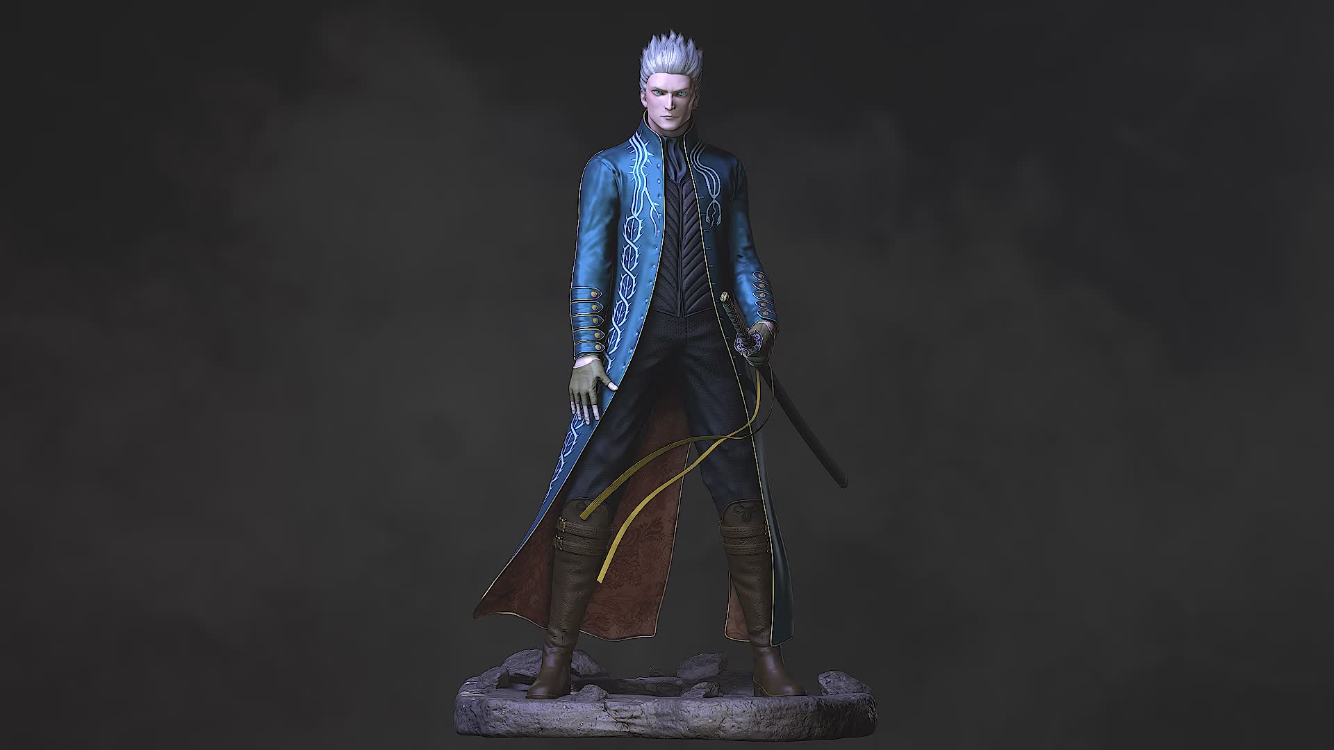 Devil may cry 5, vergil, white hair, character, Games, HD wallpaper