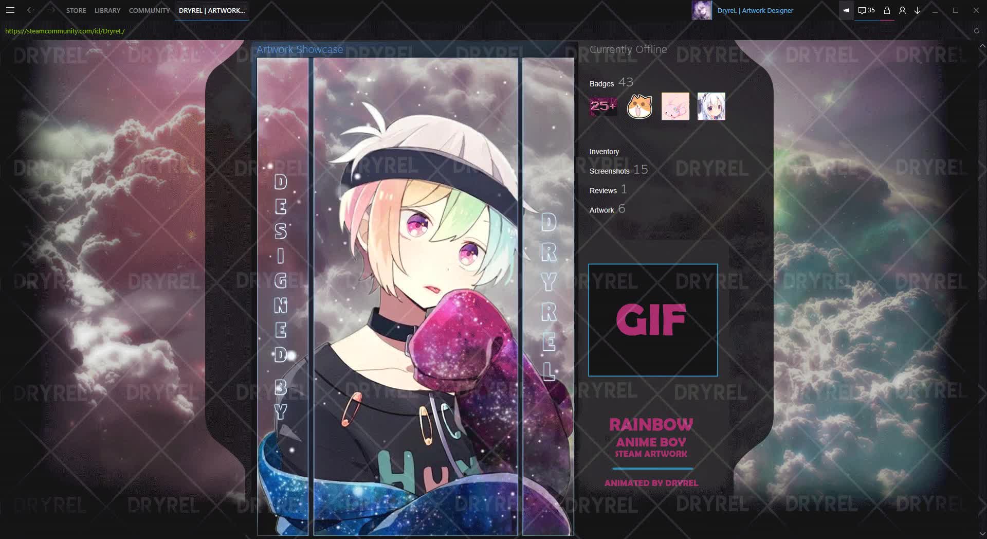 ArtStation - anime rainbow girl