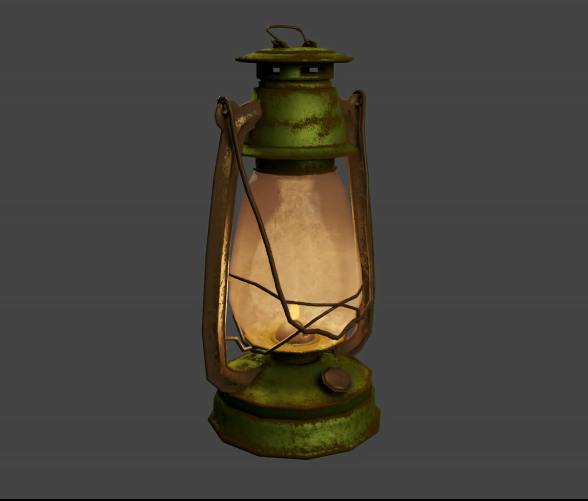 Old kerosene lantern low-poly 3D Model in Lamp 3DExport