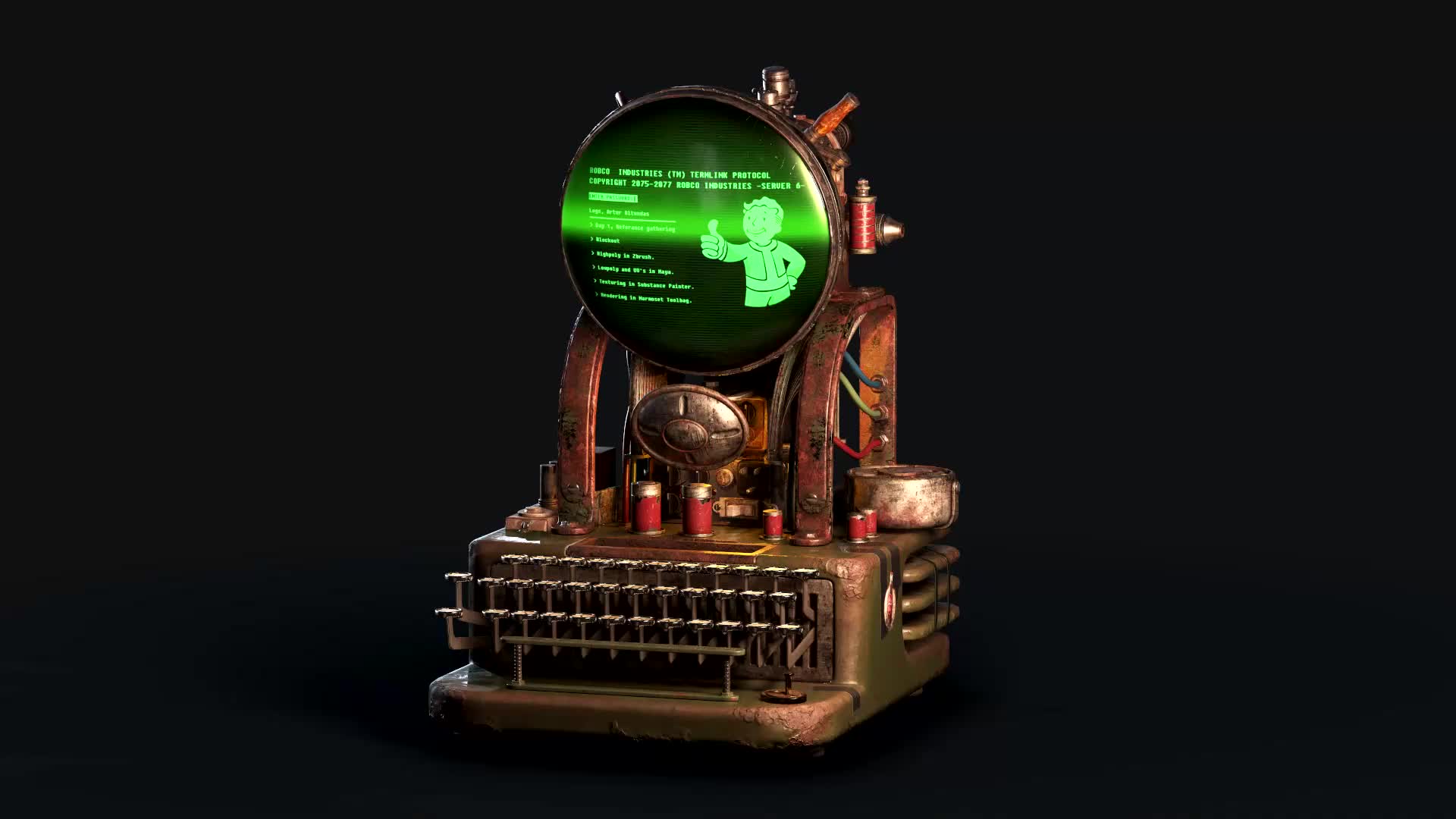 ArtStation - 'Improvised Terminal' from Fallout