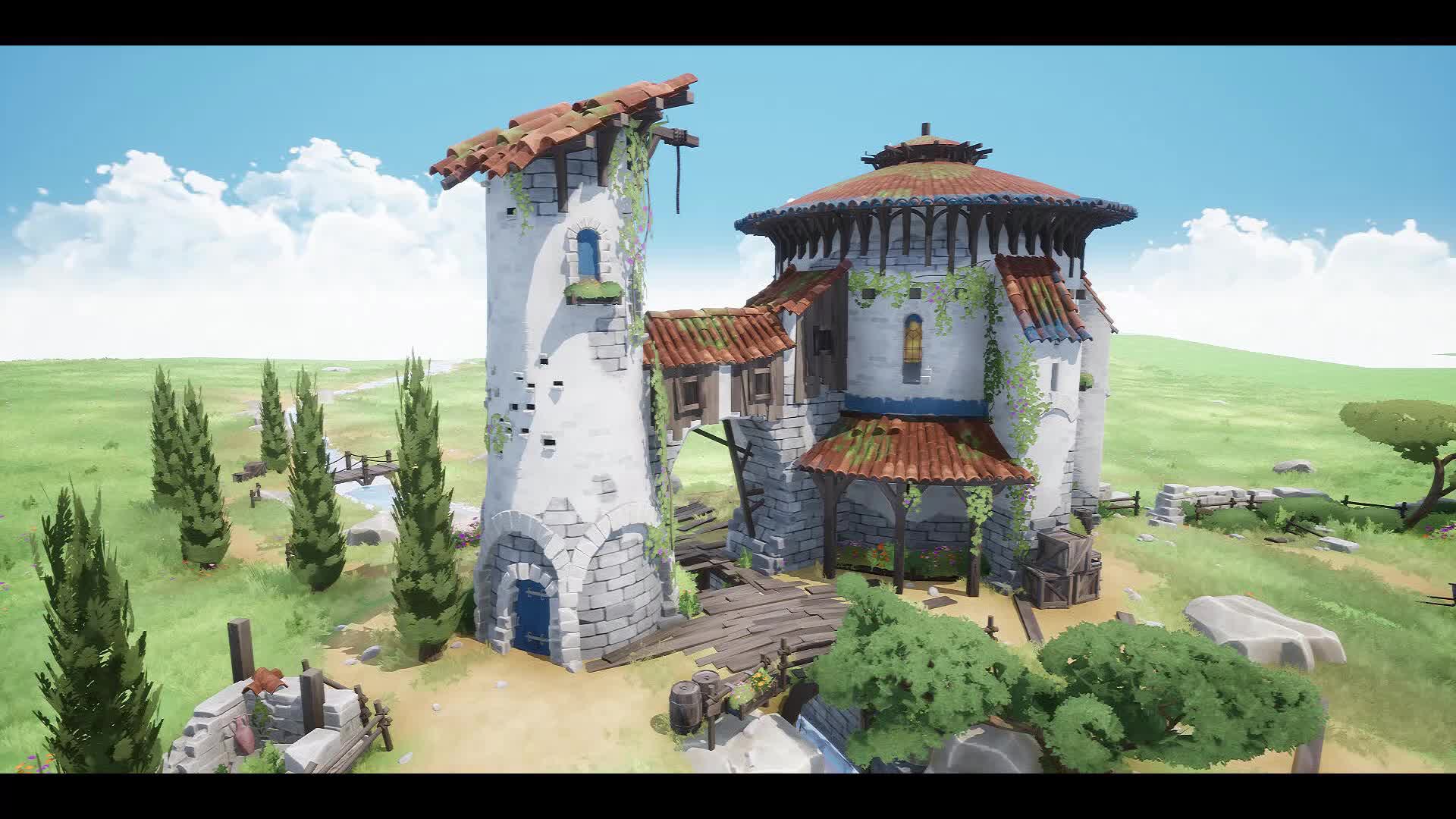 ArtStation - Castle In The Clouds - UE4 Stylized Environment & Technical Art