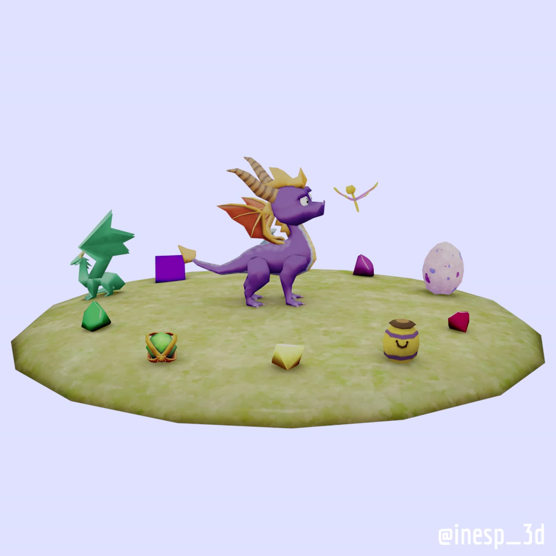 Pokémon Platinum: Dawn - 3D model by Ines Pereira (@inesp_3d