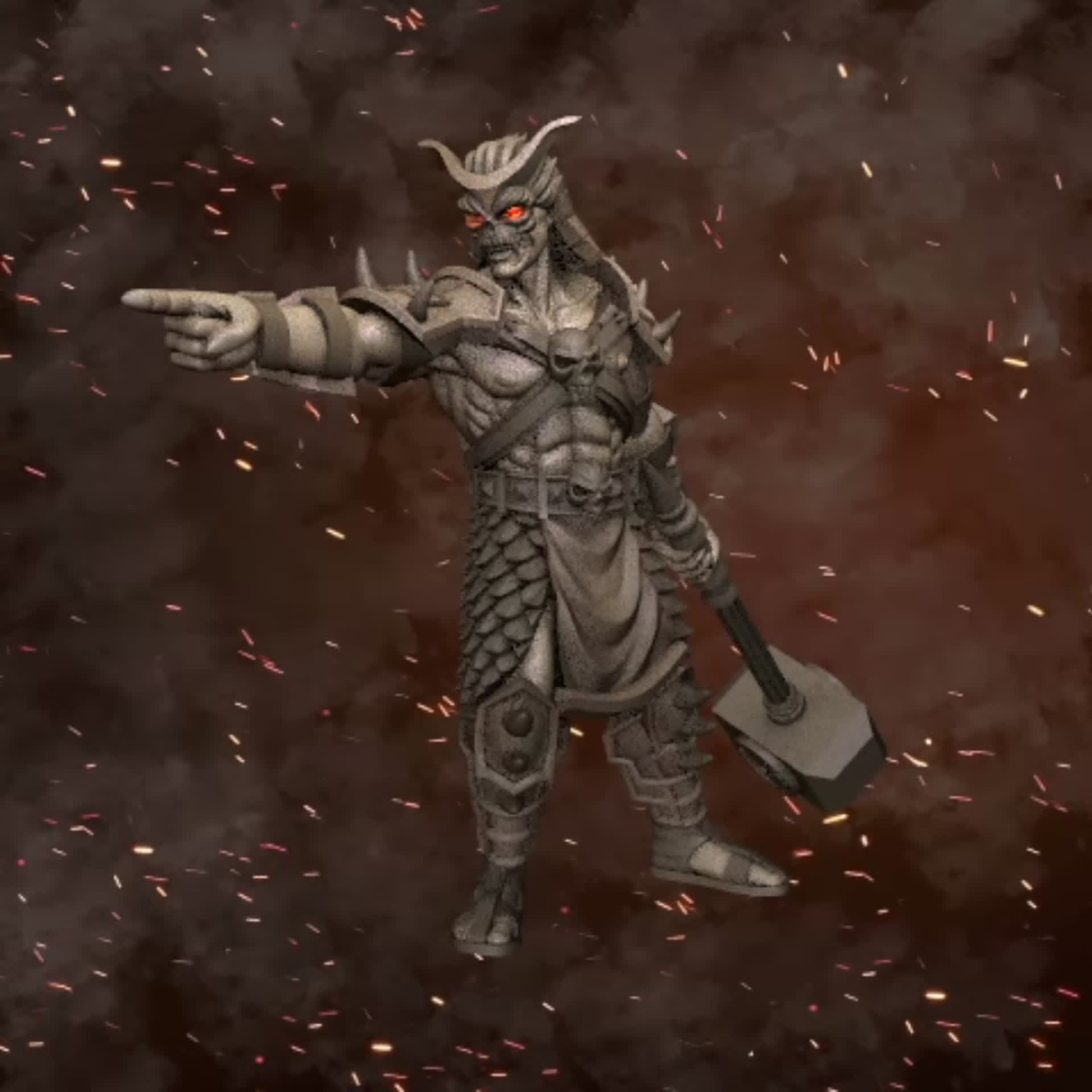 ArtStation - Commission: 3D Prints of Shao Kahn's armor Mortal Kombat 11