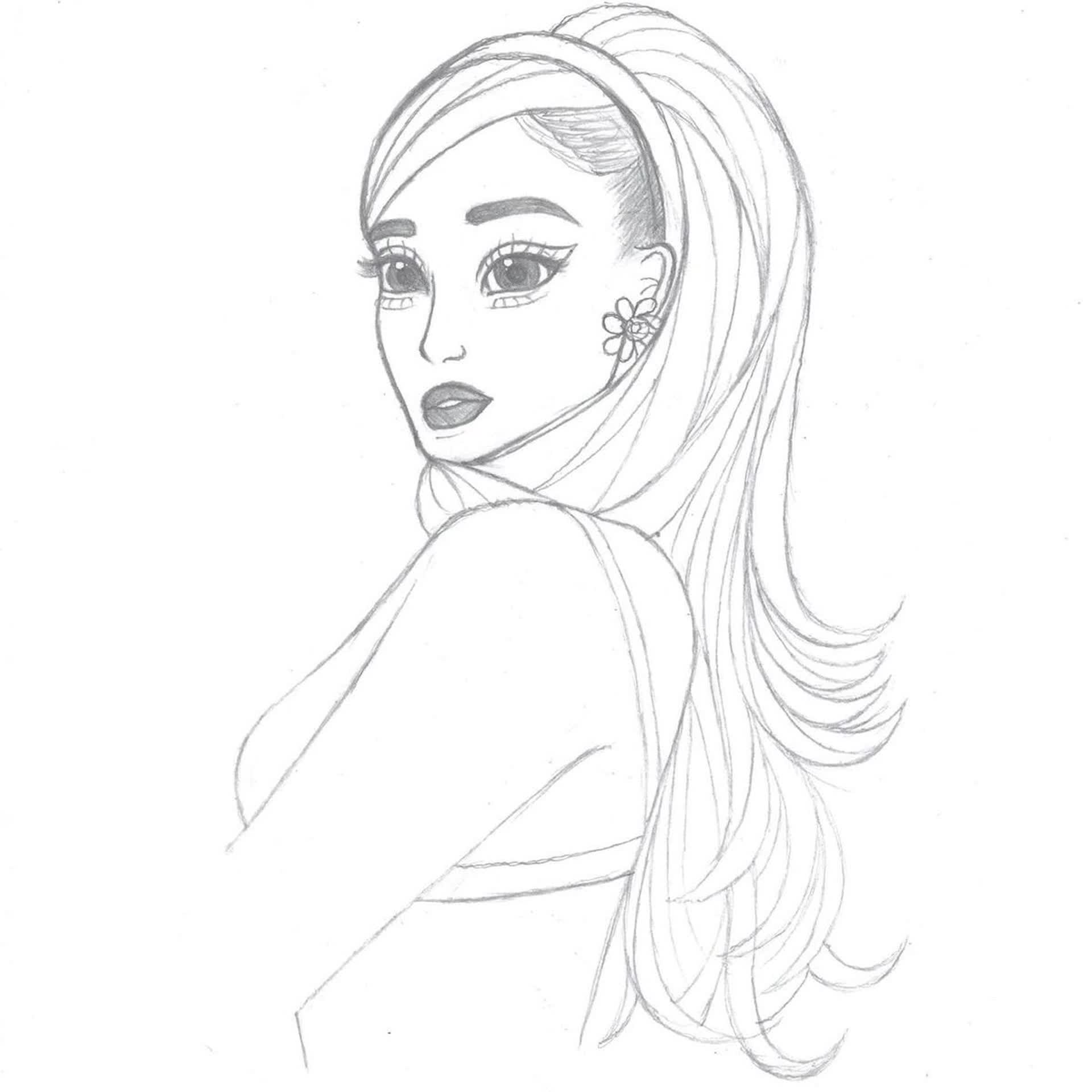 Ariana Grande Drawing - Etsy Singapore