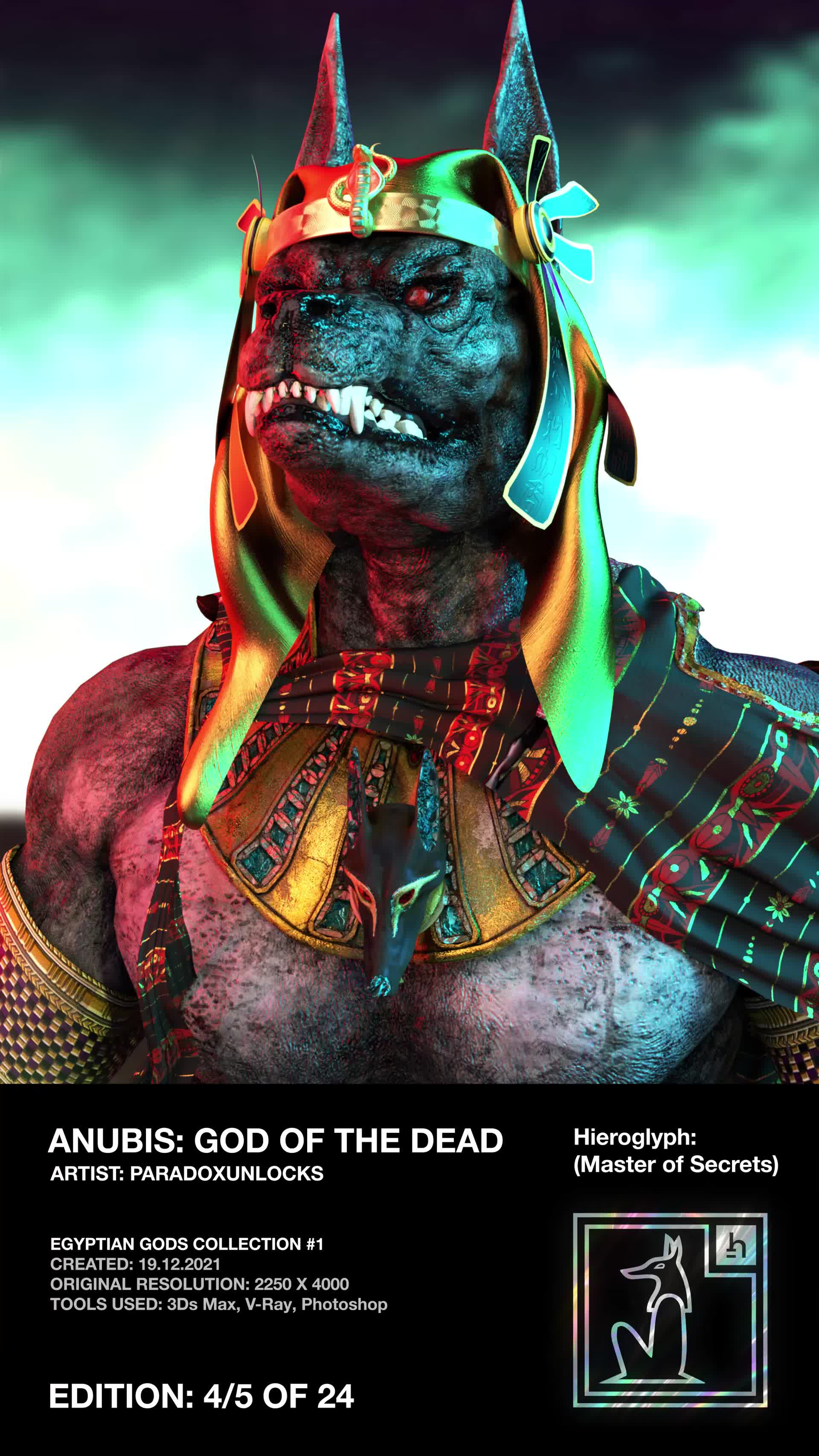 ParadoxUnlocks NFTs - The ultimate 3D Egyptian Gods Collection Vol.1 -  featured on Hathor Blockchain - PARADOXUNLOCKS DESIGN