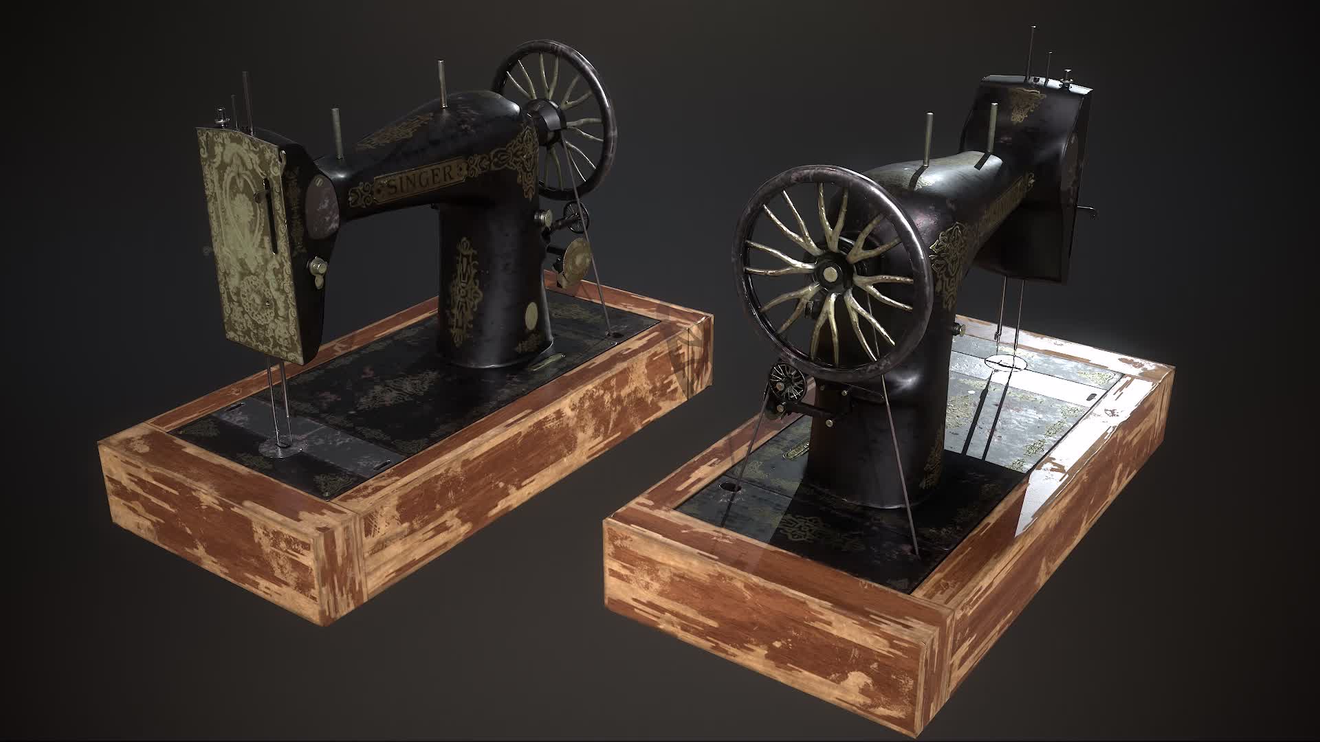 ArtStation - Old Singer Sewing Machine