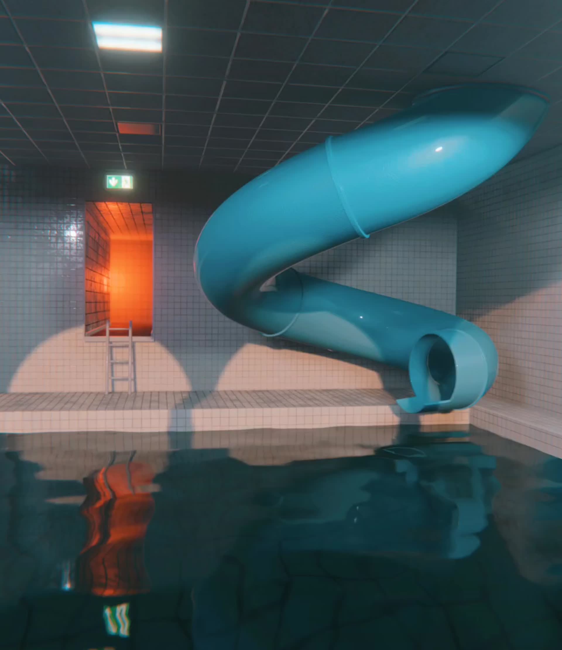 ArtStation - Poolroom 11 - Spiral Slides (The Poolrooms Collection)