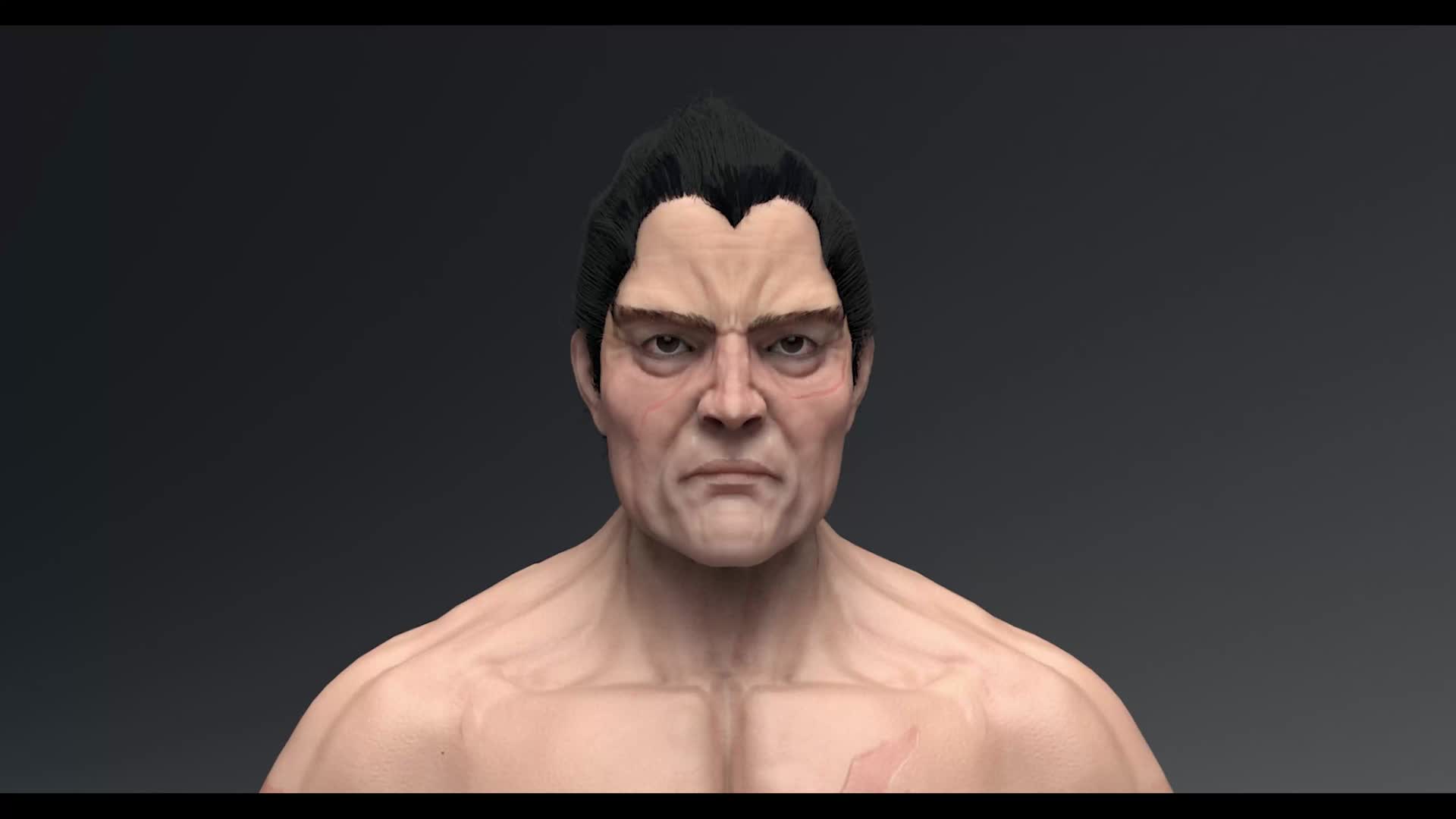 Realistic Fully Rigged Kazuya Mishima 3D Character Model 3D model rigged