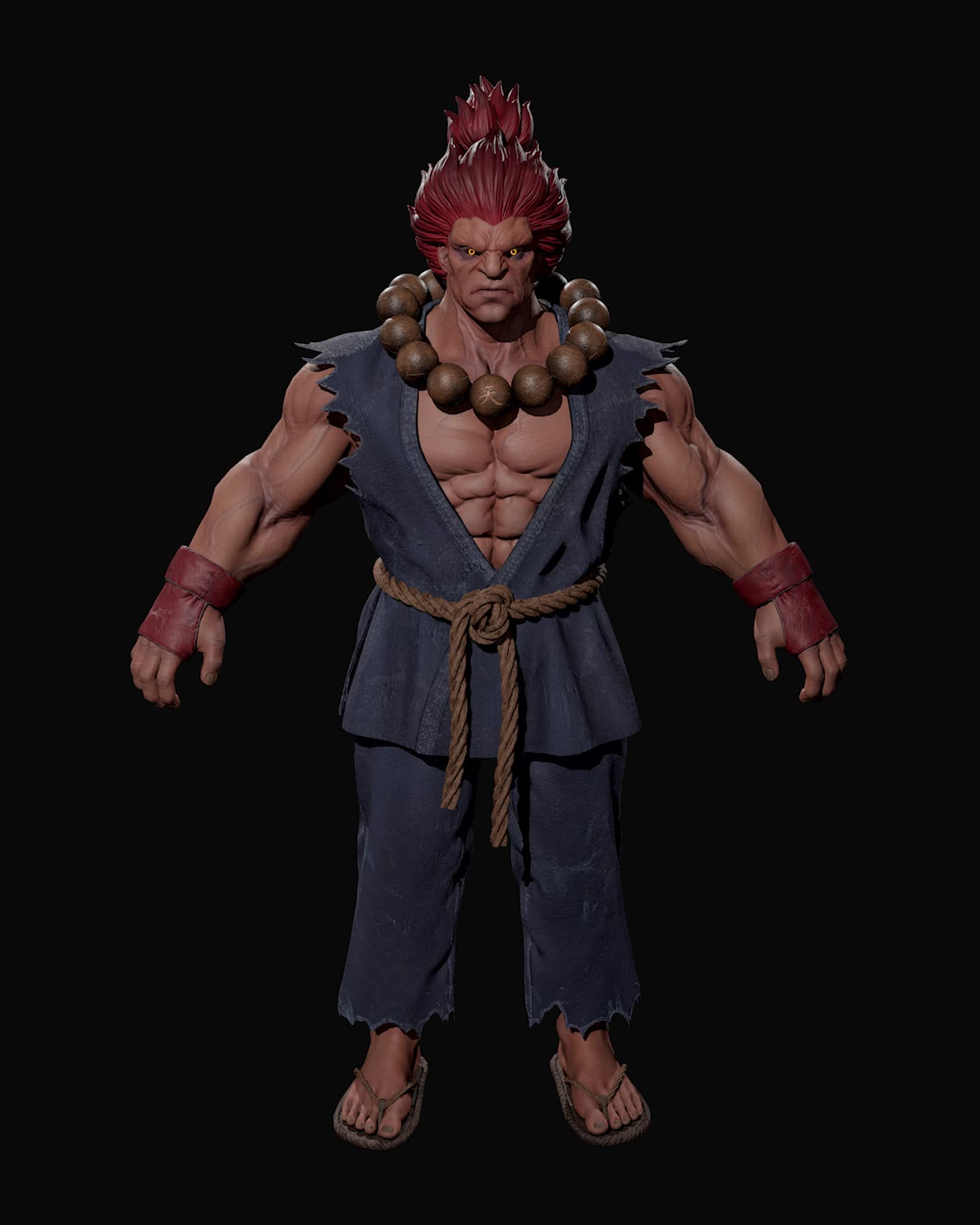 ArtStation - Akuma - Street Fighter fanart WIP