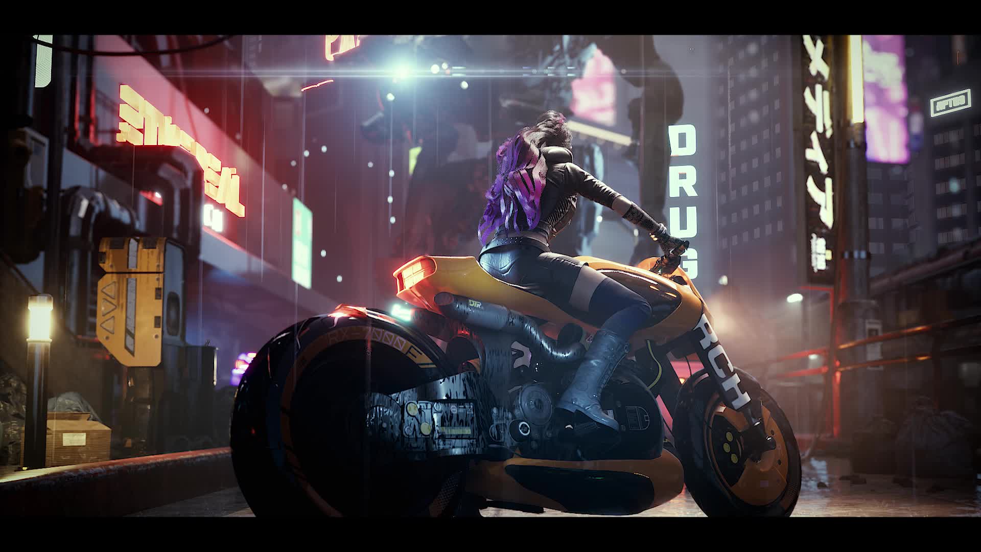 Cyberpunk Bike Girl Texting Phone 4k, HD Artist, 4k Wallpapers