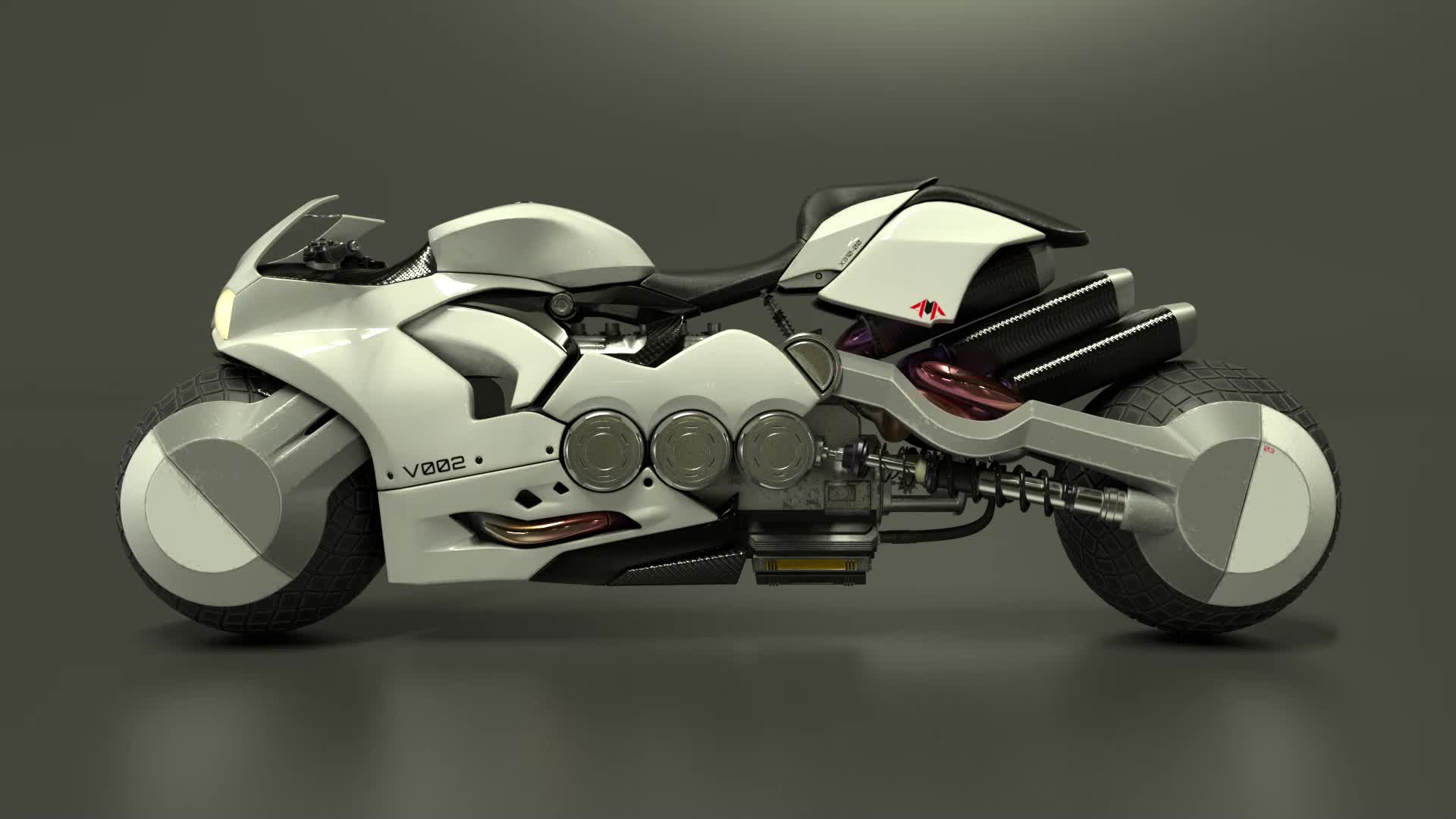 ArtStation - Motorcycle (Black and Red)