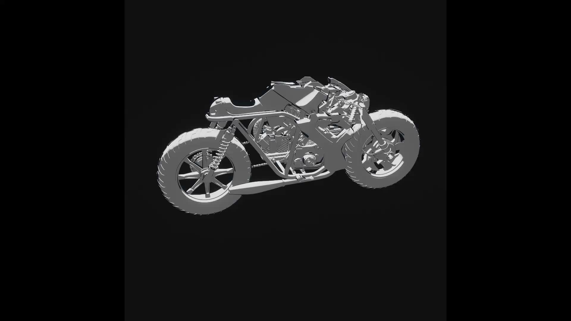 ArtStation - Motorcycle (Black and Red)