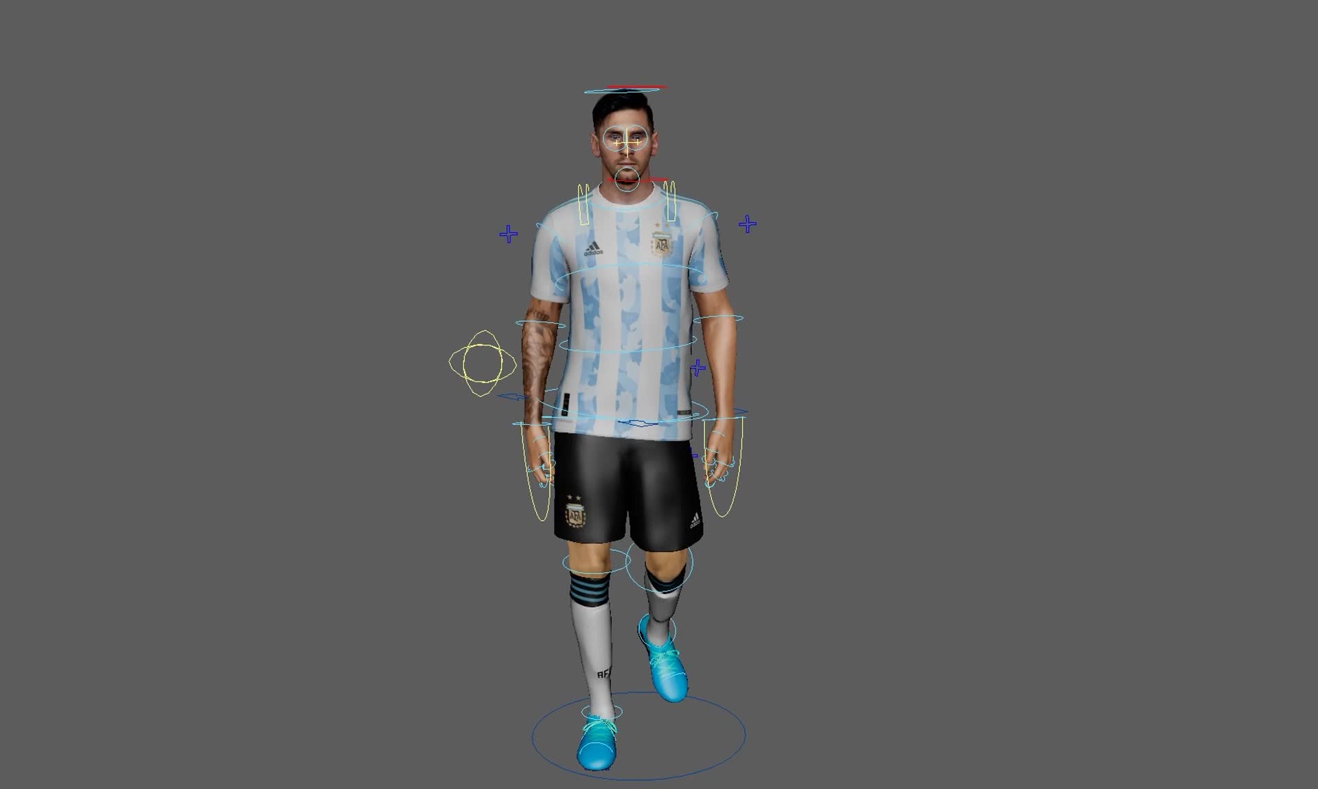 Argentina Messi New Jersey Design 2022 3D model rigged