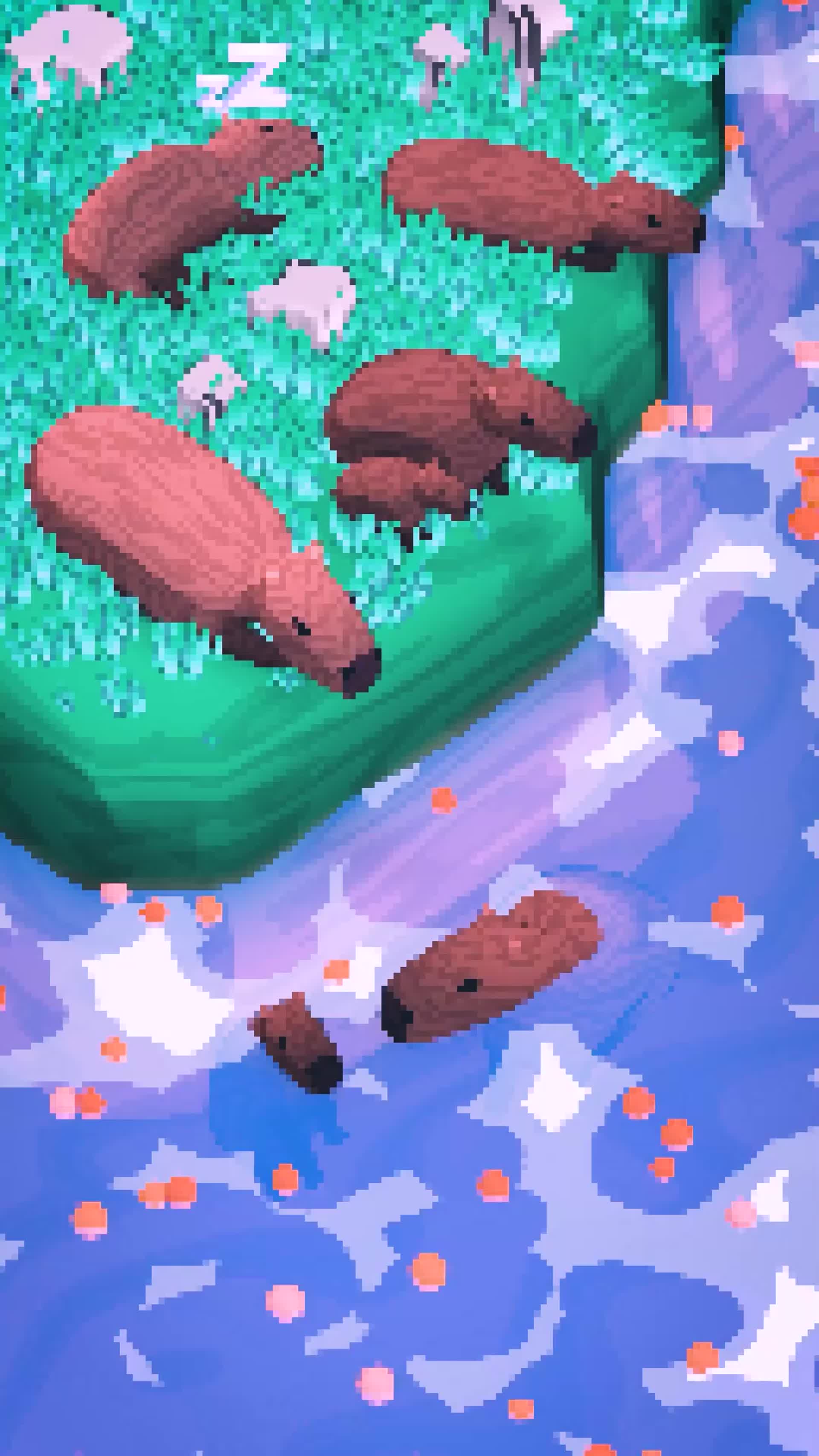 Capybara Pixel Art | Sticker