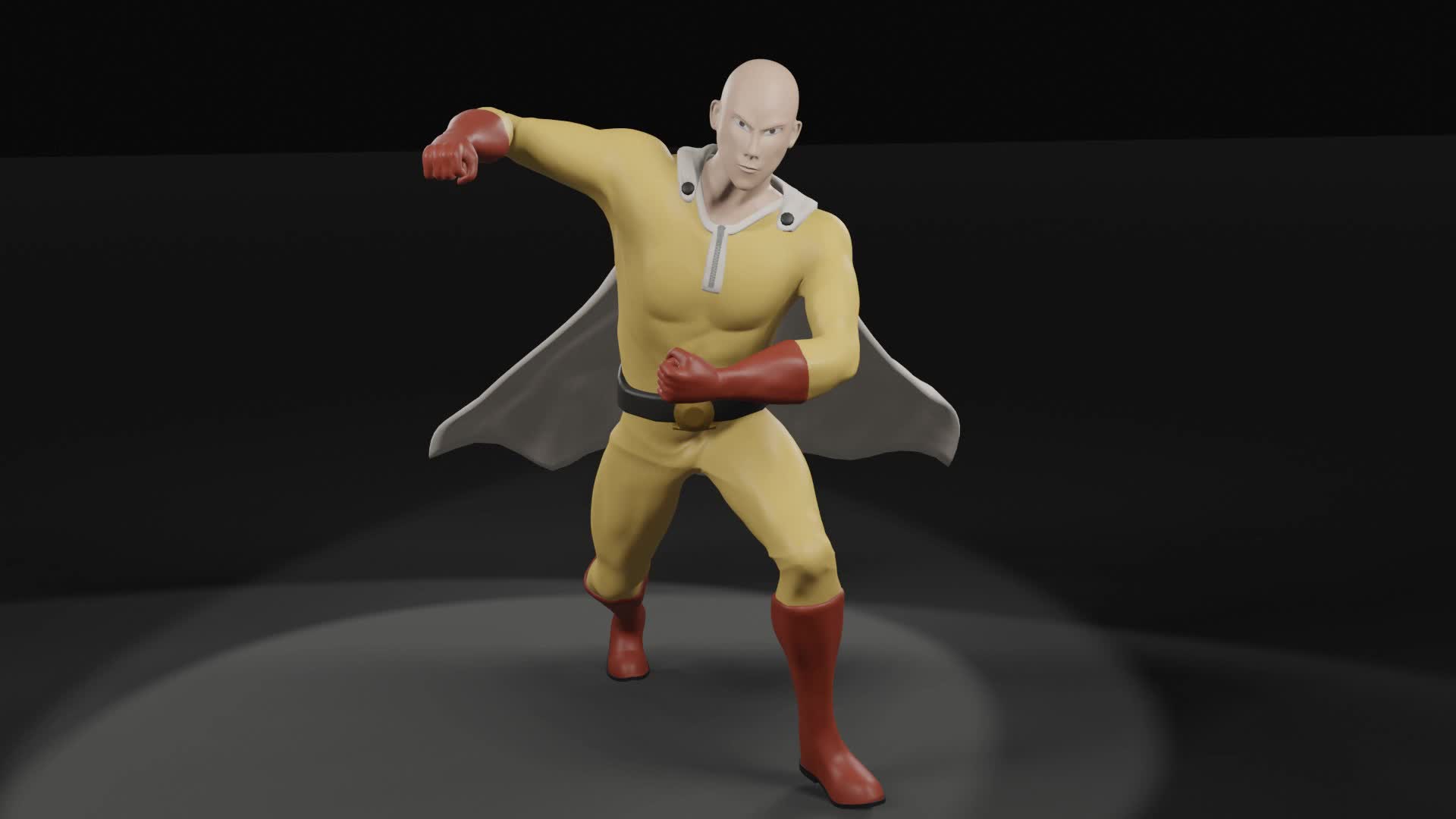 ArtStation - Saitama from One Punch Man - 3D Model (Custom Face from Client)