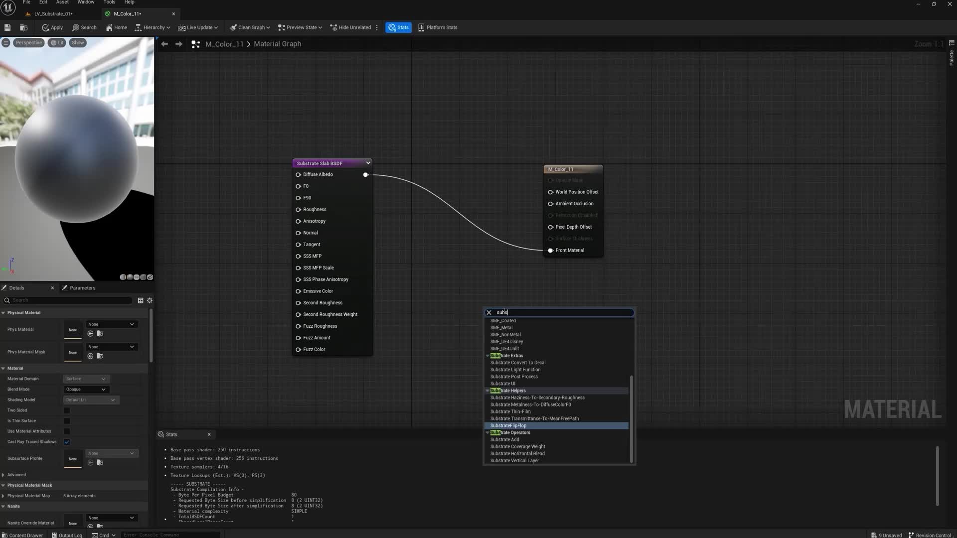 youteizan　マテリアルMaterial ArtStation - Unreal Engine 5.2 Substrate Materials Test
