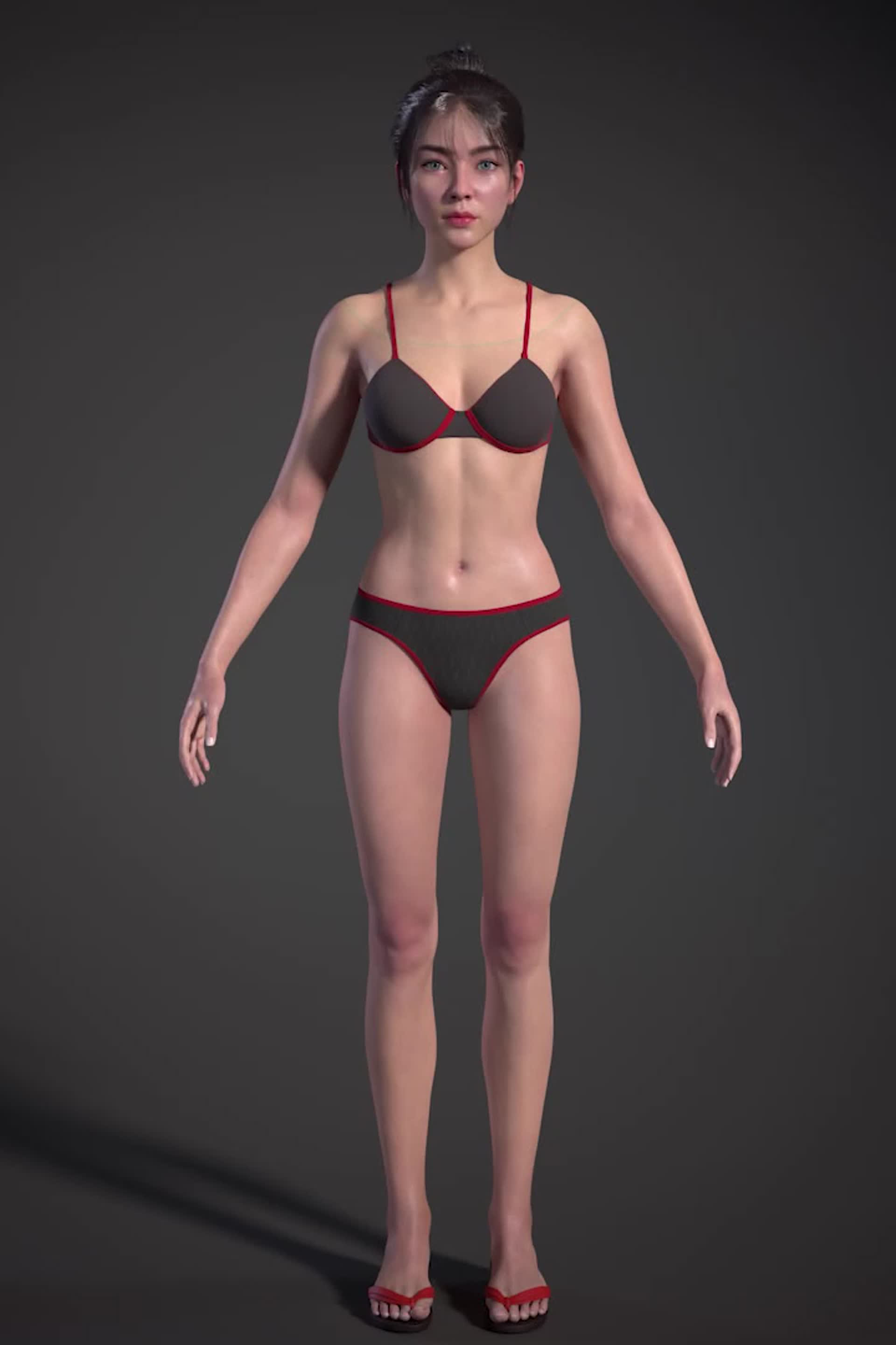 Animation Ready Body Scan / Female 07