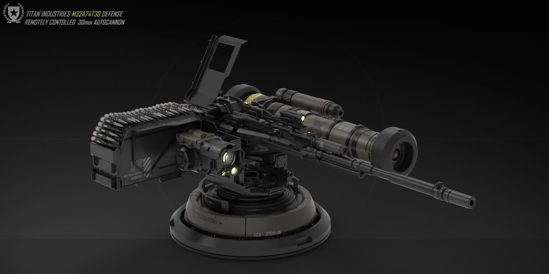 ArtStation - M32A74T30 30mm autocannon