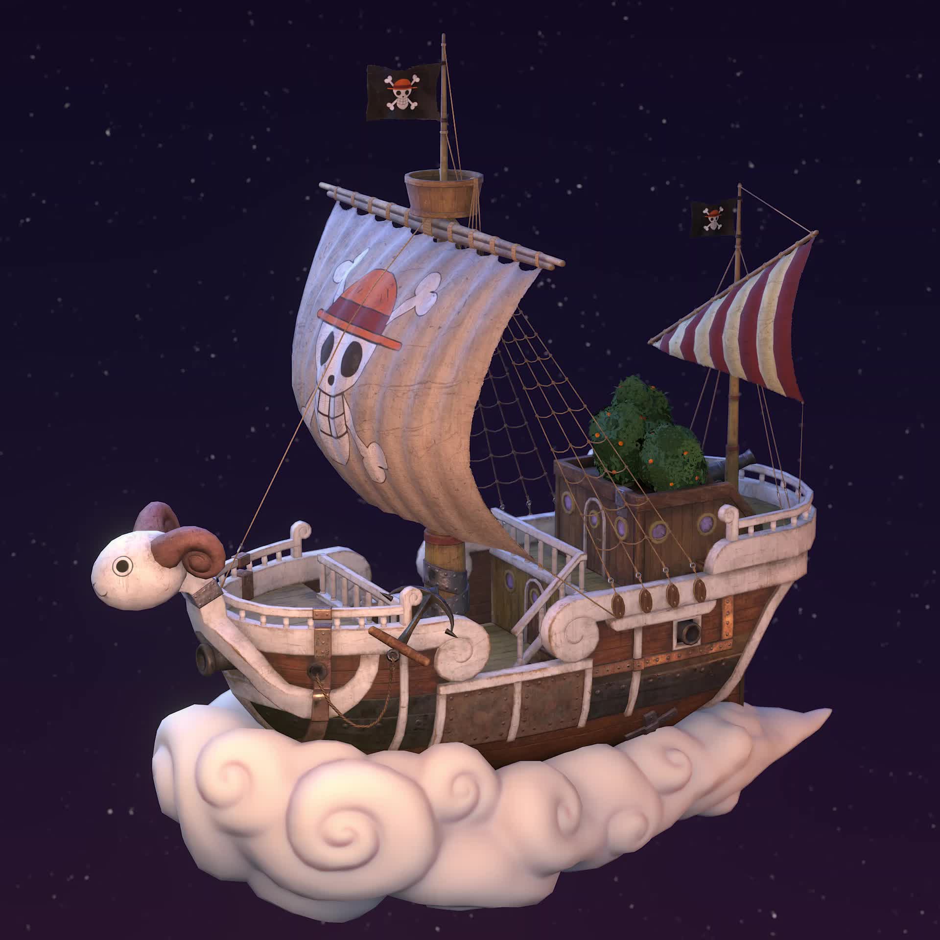 ArtStation - One Piece Going Merry Pirate Ship