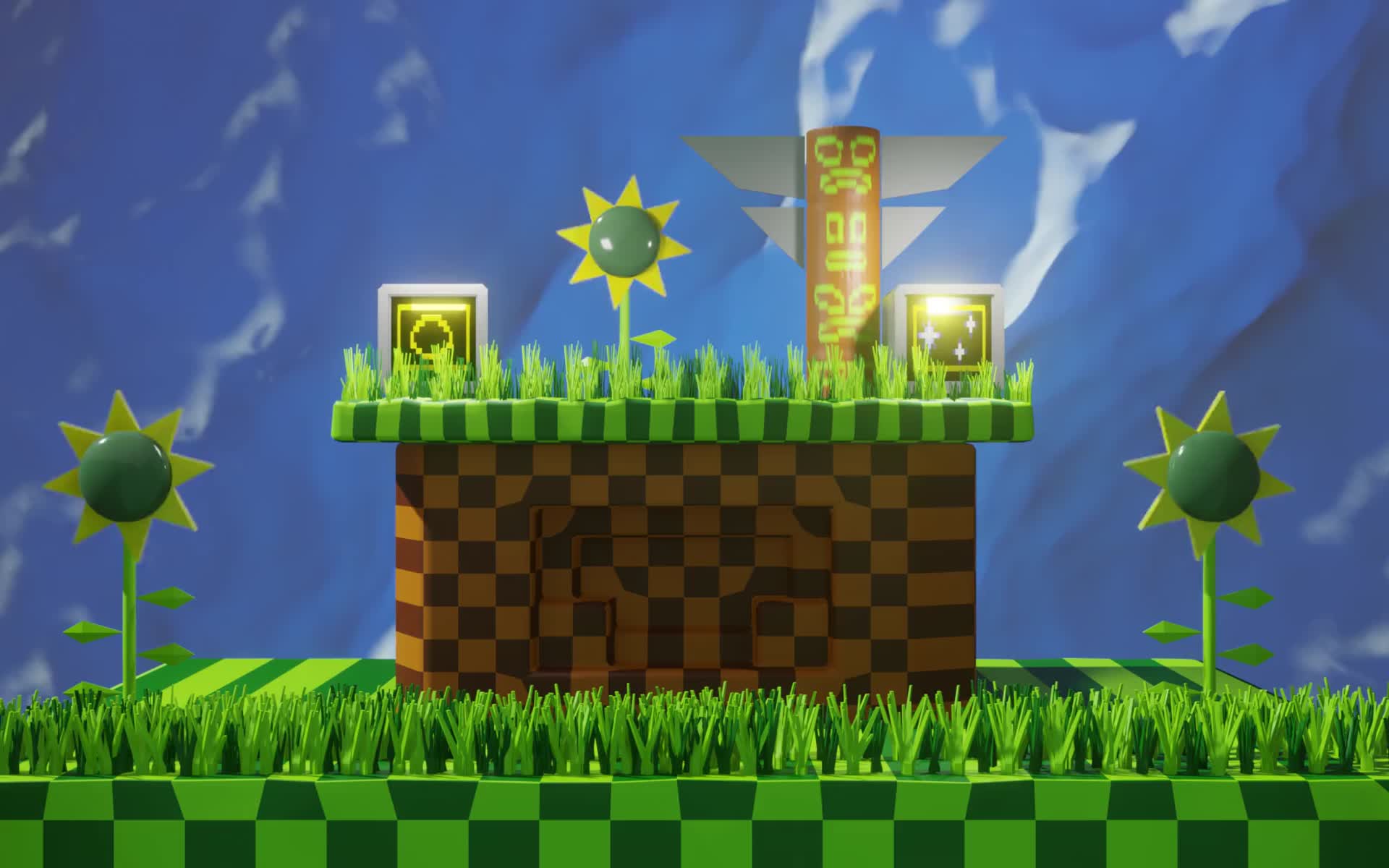 ArtStation - A Enhanced Version of Green Hill Zone