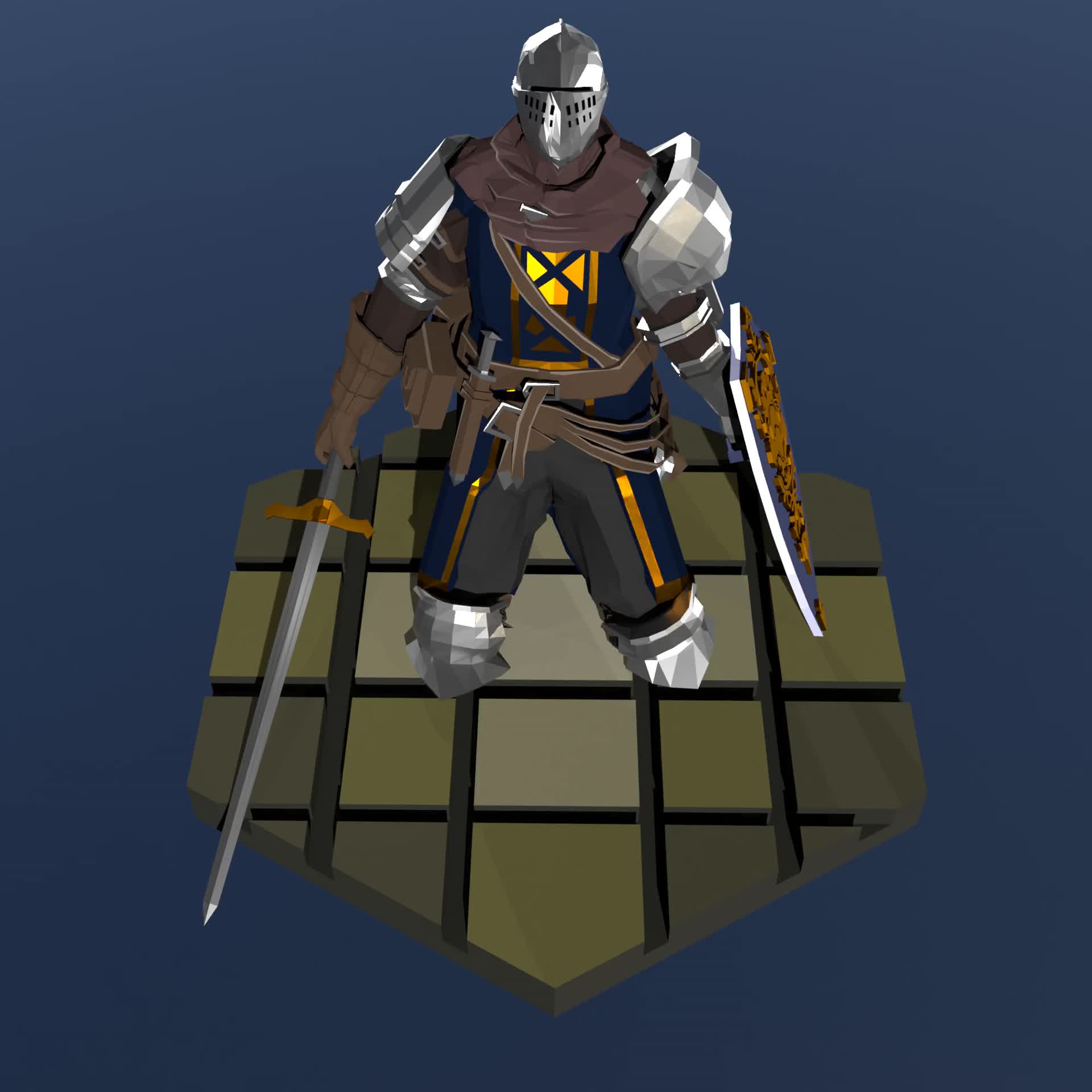 Lautrec Knight Dark Souls T-Pose 3D model