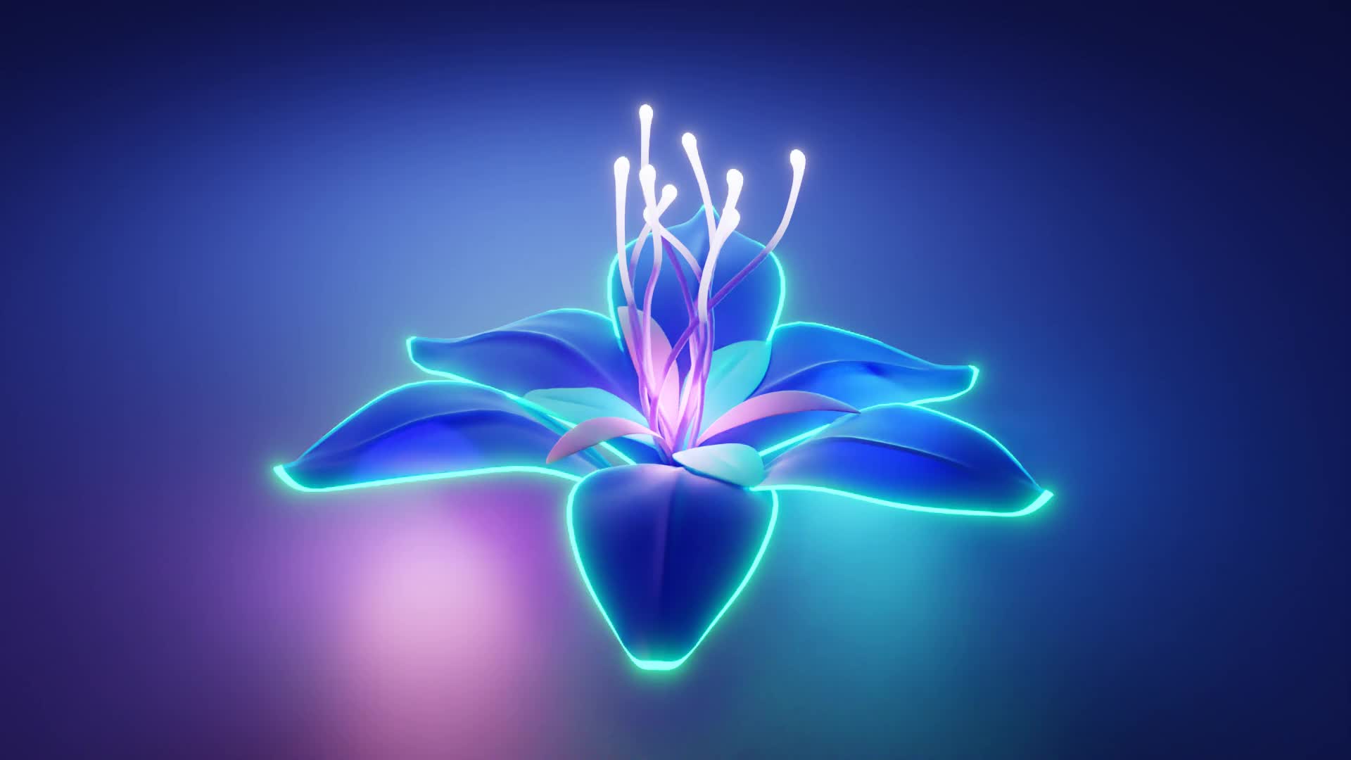 ArtStation - Neon flowers