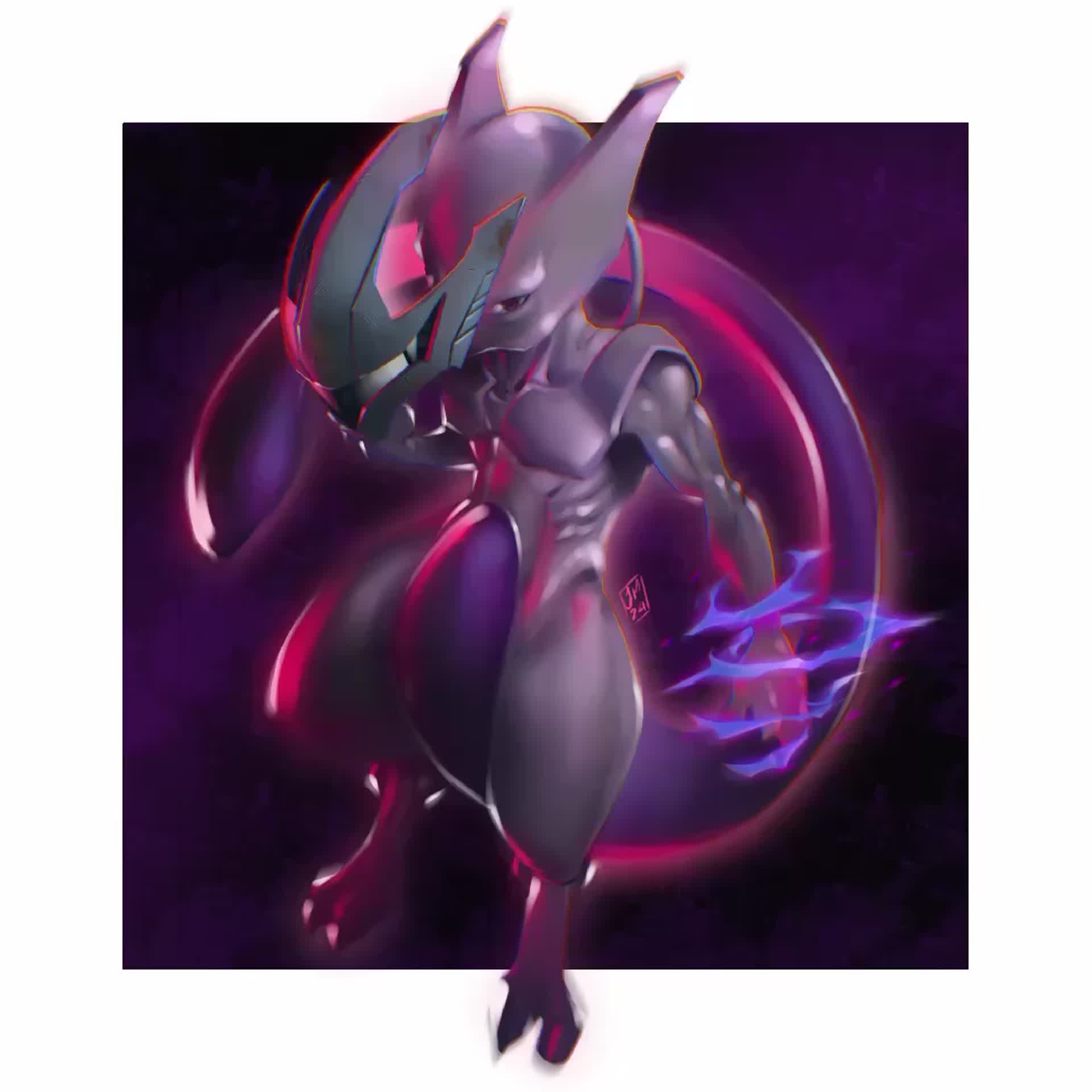 ArtStation - mega mewtwo Y