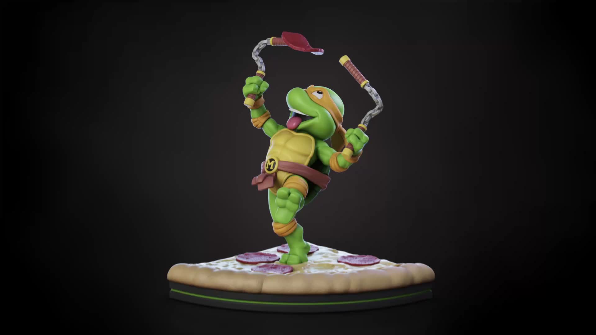 Art of Jose - TMNT Mikey - Pizza Party Q-Fig