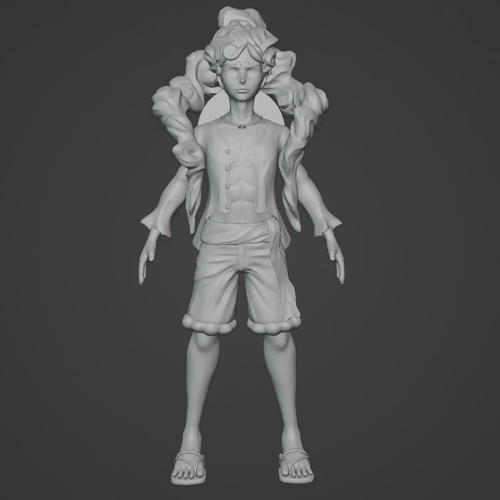 ArtStation - One Piece Luffy Gear 5 (Egghead Island)