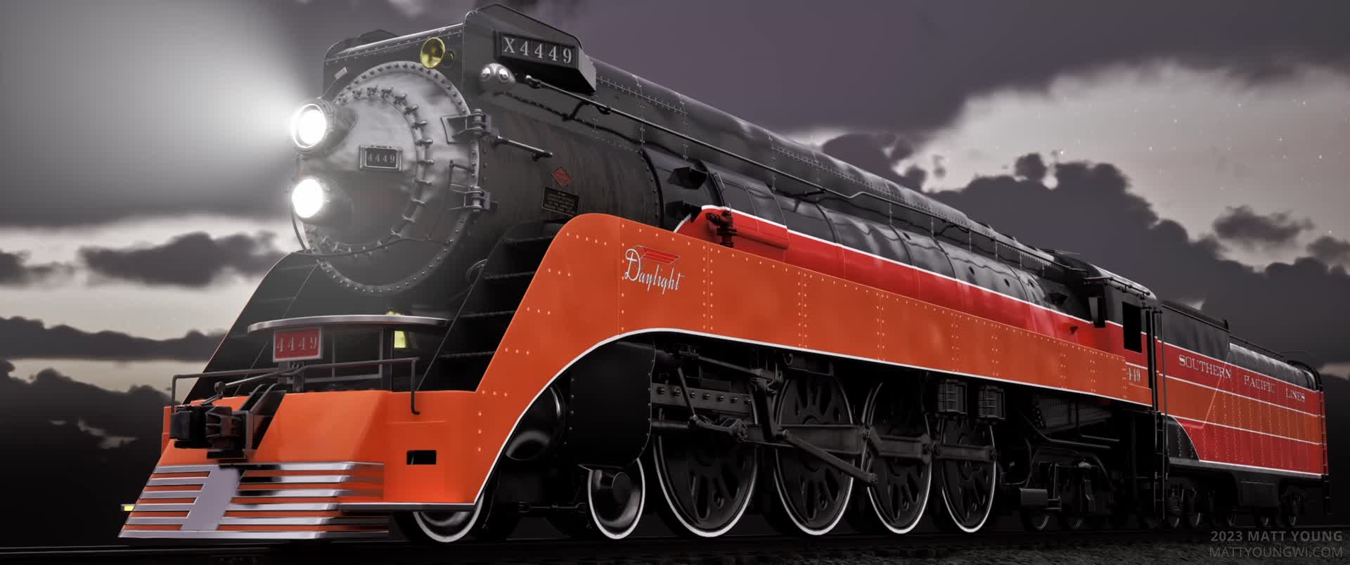 ArtStation - Locomotive: Southern Pacific GS-4 #4449 Daylight