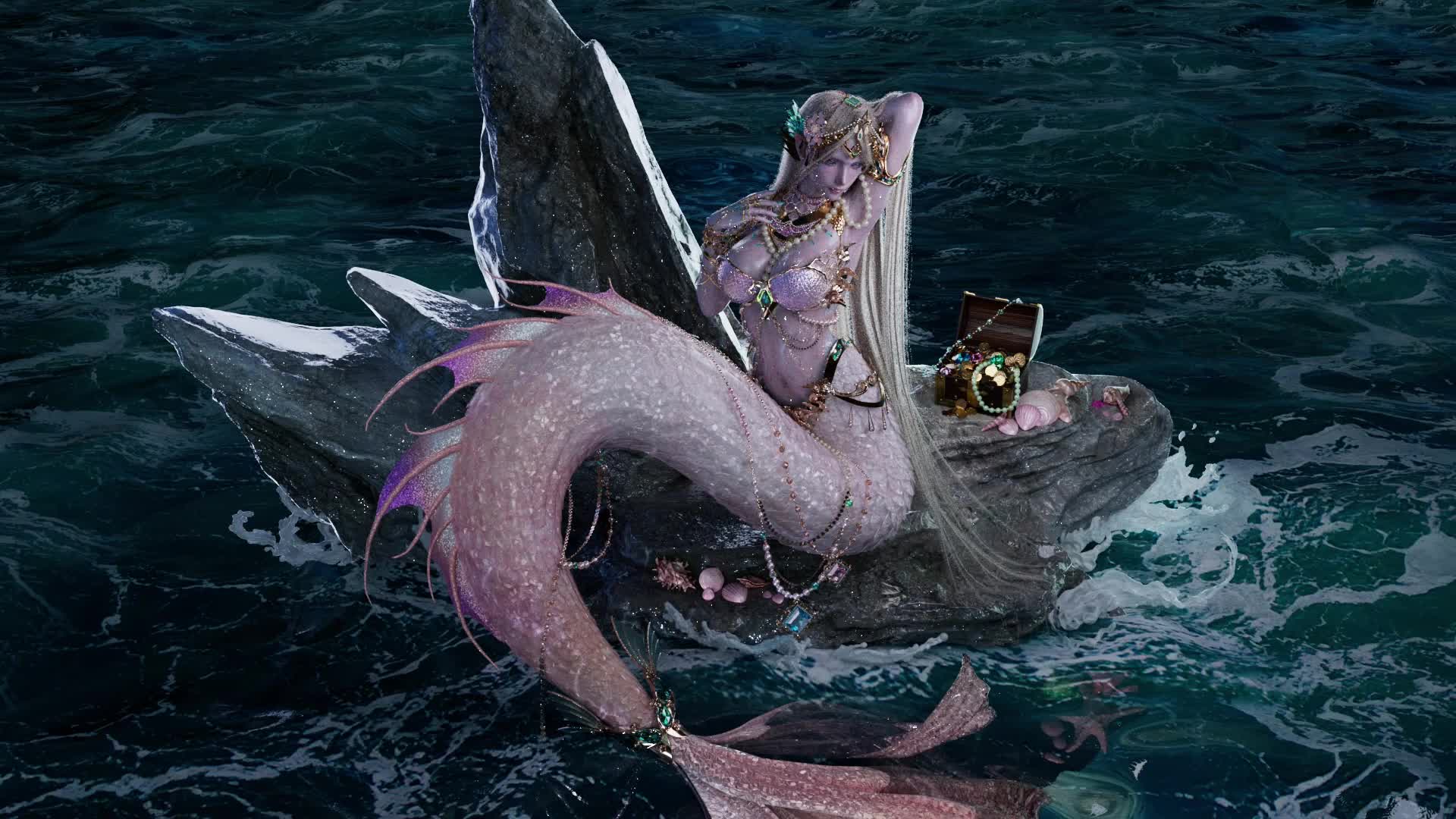 Mermaid by the Lemurian sea(原画) Mermaid by the Lemurian sea(原画)