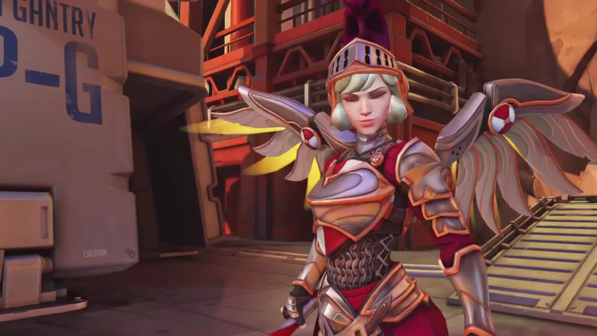 ArtStation - Royal Knight (Mercy Legendary Skin), image size:1920x1080