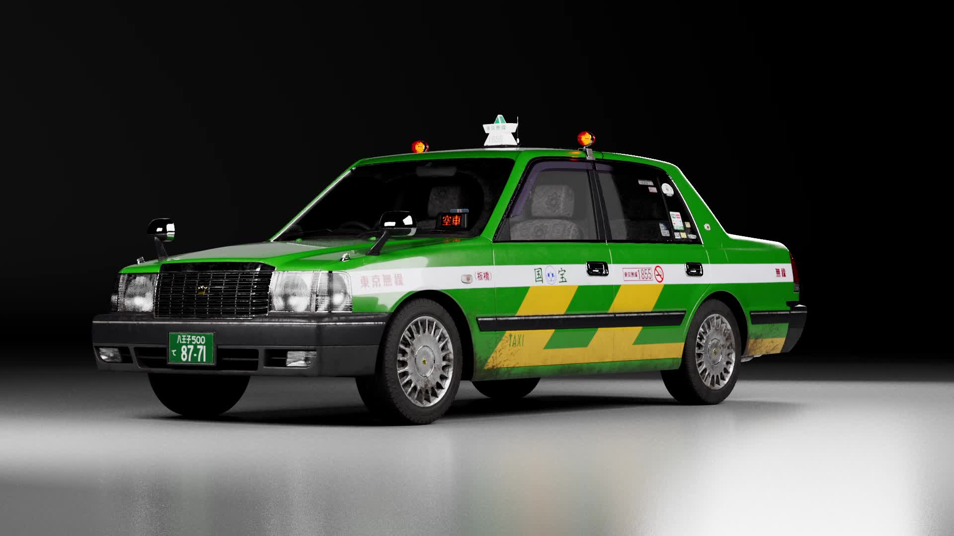 ArtStation - Japanese taxi cab 日本のタクシー